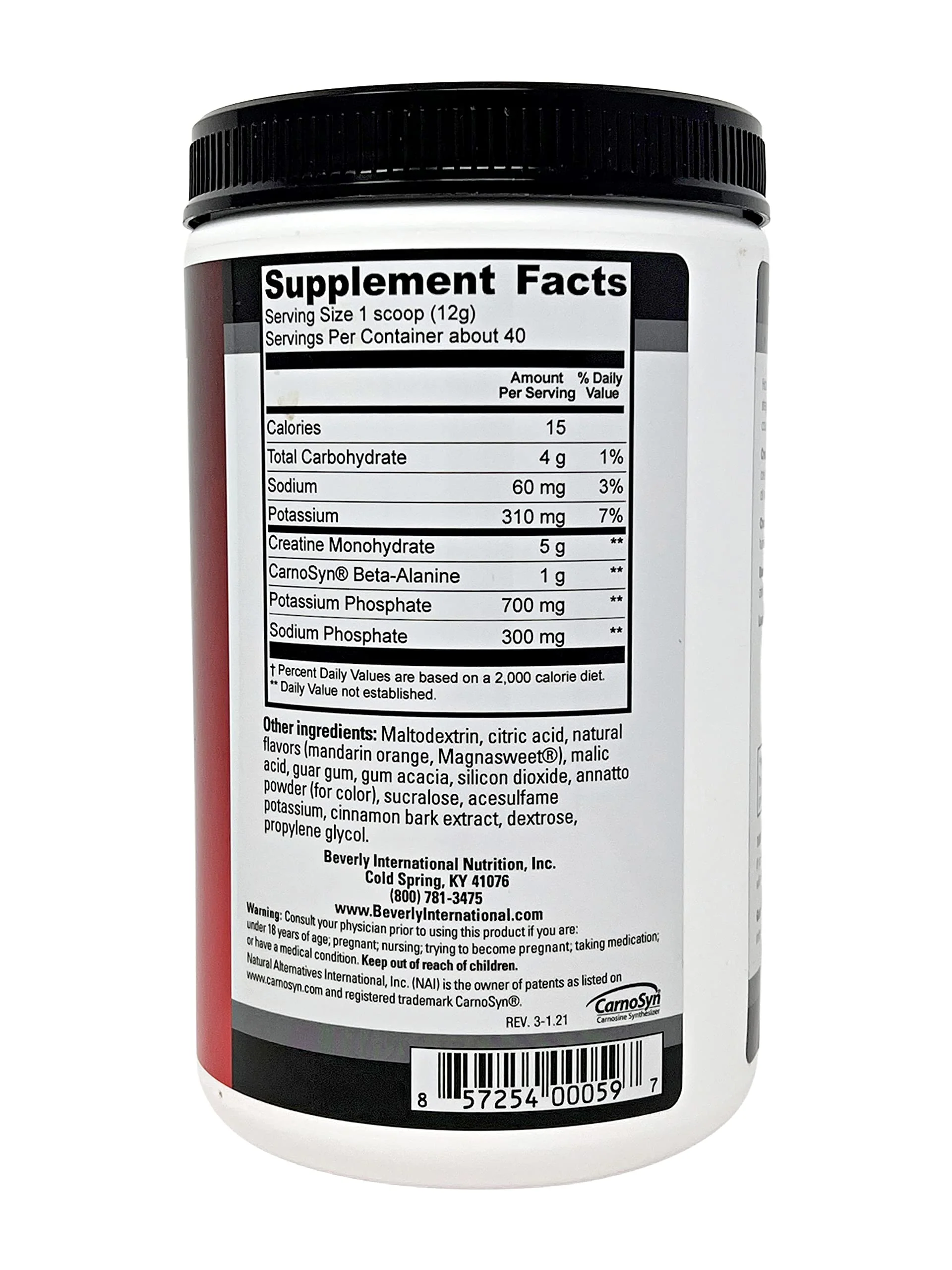 Beverly International Creatine Select with Phosphates — 40 Servings | Sugar-Free, Tang-Style Orange Flavor - Image 8