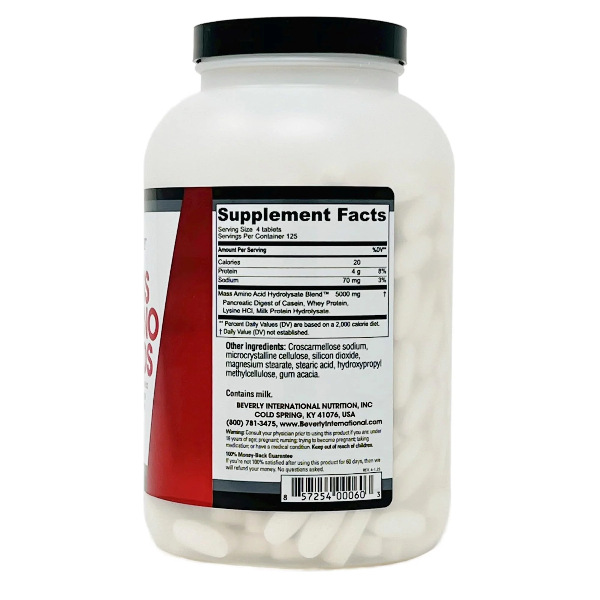 Beverly International Mass Amino Acids, 500 Tabs – Pre- & Post-Workout Support for Muscle Recovery & Repair | Complete Amino Acid Profile - Image 4