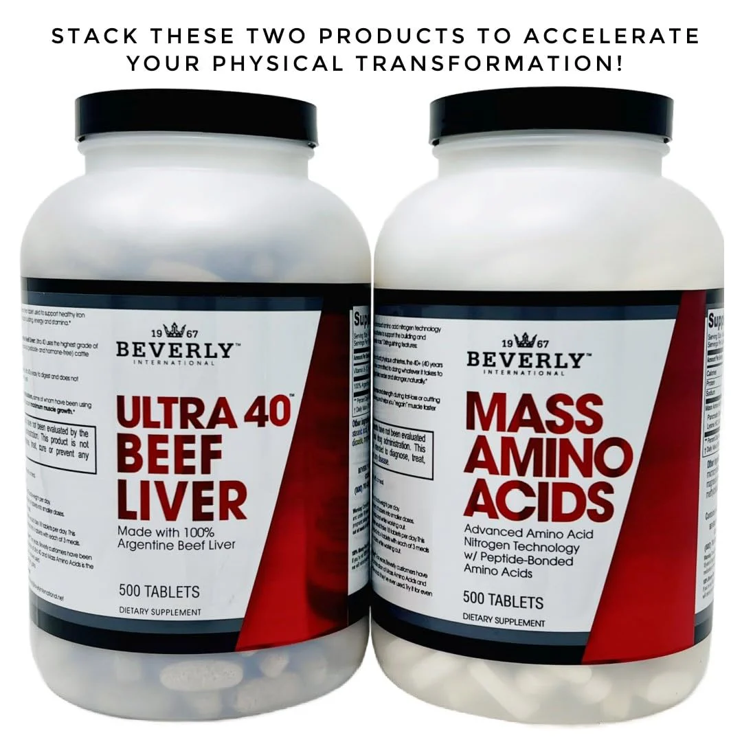 Beverly International Mass Amino Acids, 500 Tabs – Pre- & Post-Workout Support for Muscle Recovery & Repair | Complete Amino Acid Profile - Image 5
