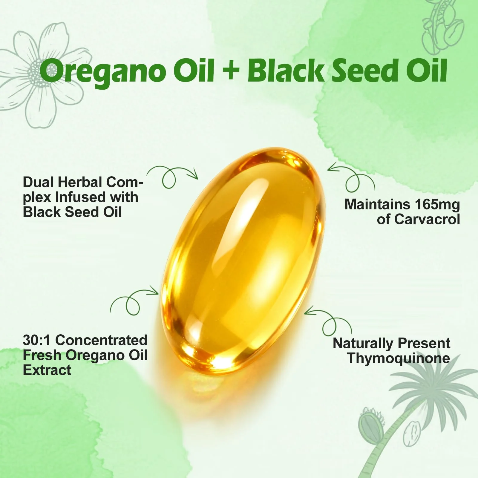 BEWORD Oil of Oregano 840 Softgels – 2-in-1 Oregano & Black Seed Oil for Immune & Antioxidant Support | Plant-Based, Non-GMO | 3-Pack - Image 10