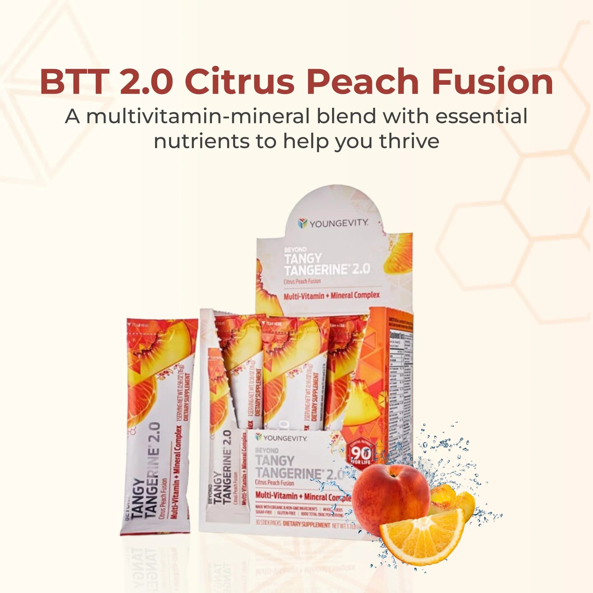 Beyond Tangy Tangerine 2.0 Citrus Peach Infusion Packets - 30 Count - Image 2