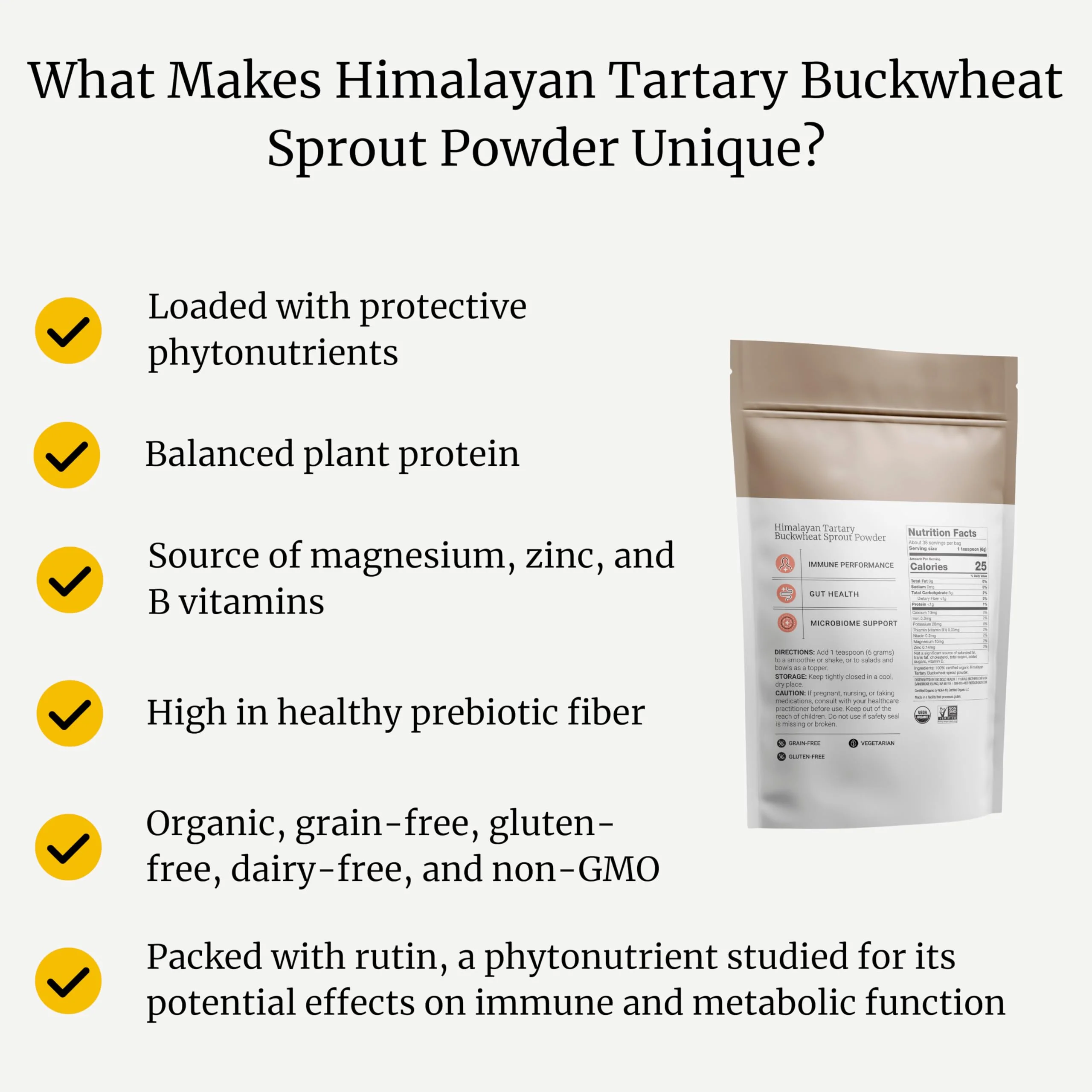 BIG BOLD HEALTH Himalayan Tartary Buckwheat Sprout Powder — Immune-Supporting Superfood - Image 2