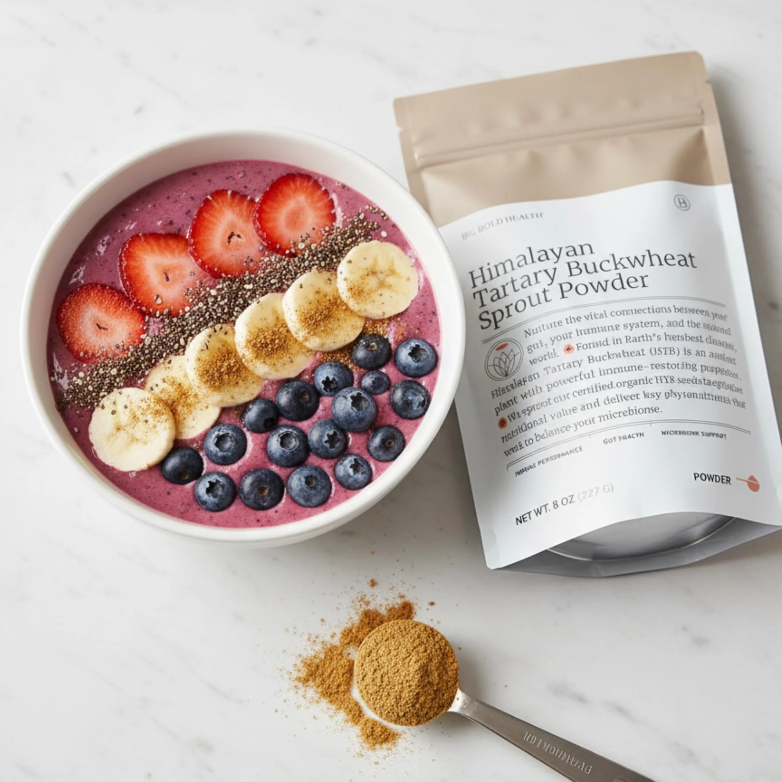 BIG BOLD HEALTH Himalayan Tartary Buckwheat Sprout Powder — Immune-Supporting Superfood - Image 3