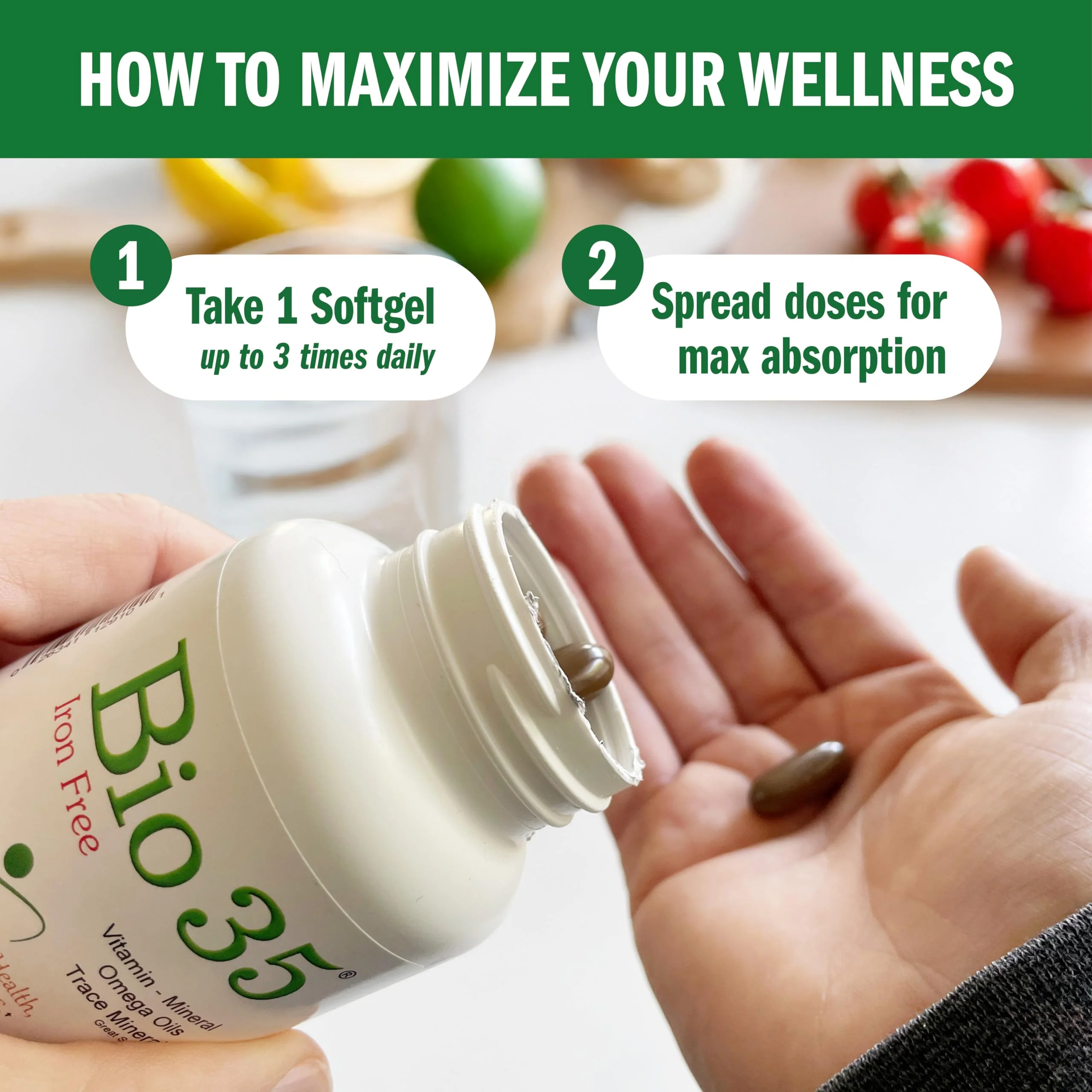 Bio-35 300ct Iron Gluten & Soy-Free – Vitamin-Mineral Formula - Image 6