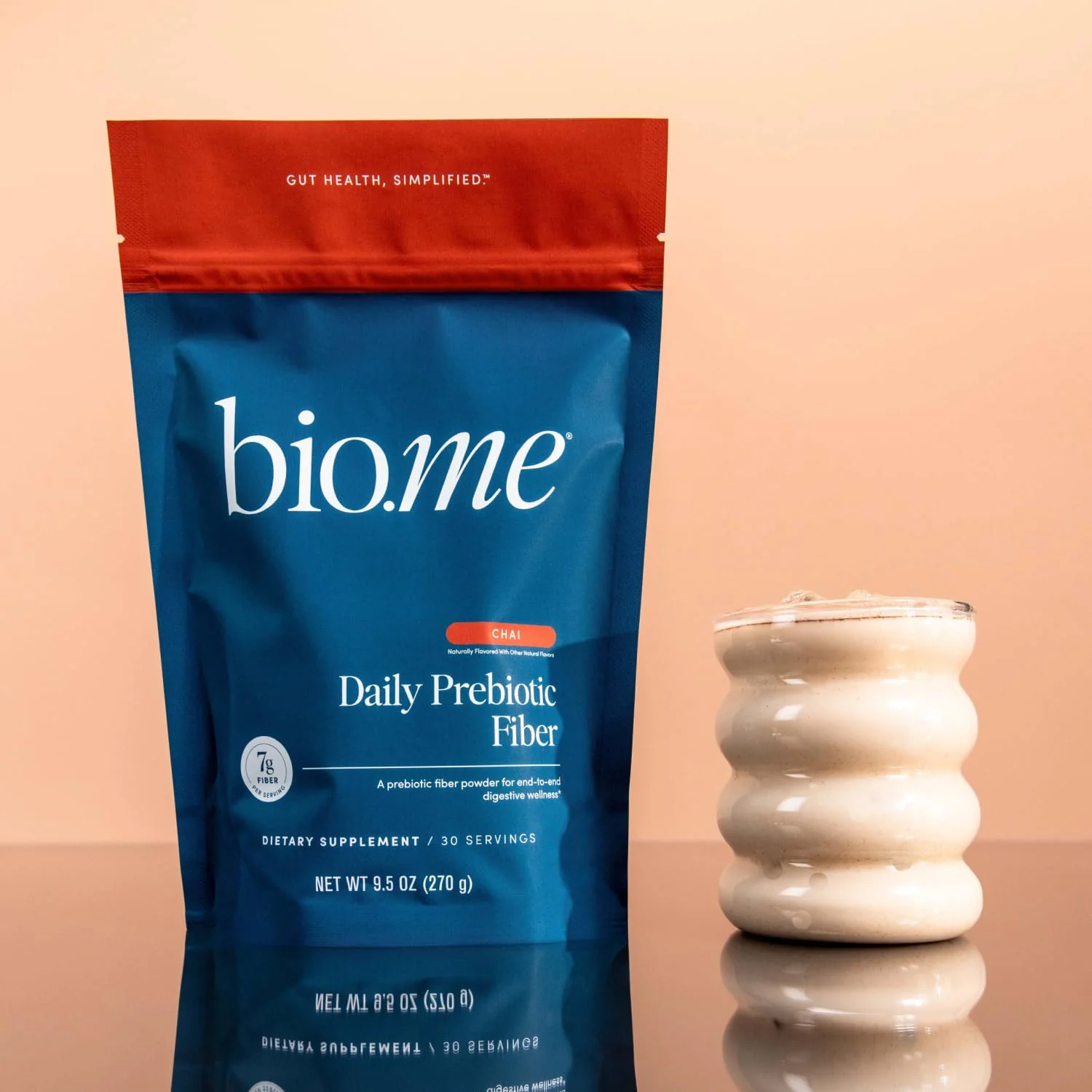 Bio.me Daily Prebiotic Fiber Powder – Chai, 7g per Serving | Digestive & Gut Health - Image 8