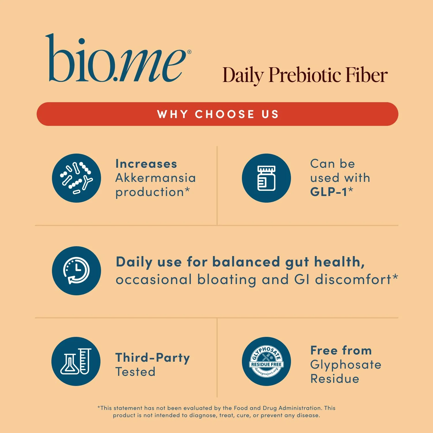 Bio.me Daily Prebiotic Fiber Powder – Chai, 7g per Serving | Digestive & Gut Health - Image 9