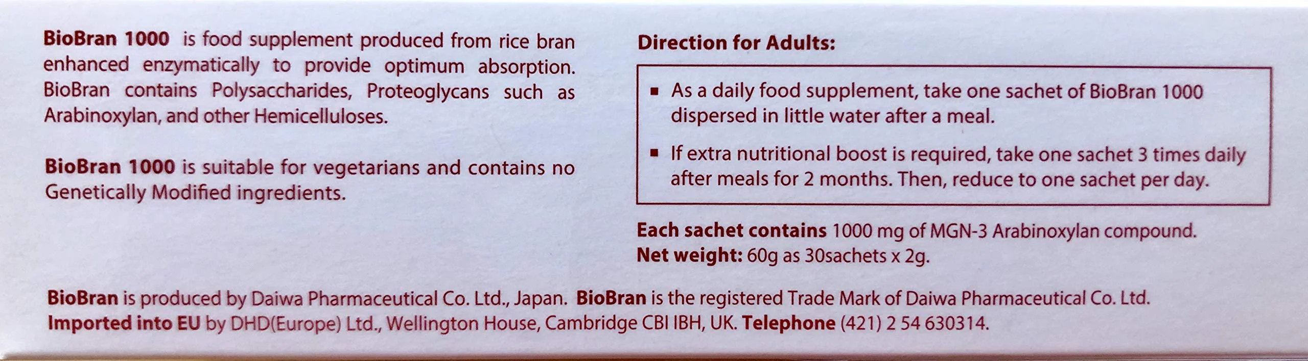 BioBran MGN-3 Immune Booster - 1000 mg, 30 Sachets, Made in Japan - Image 7