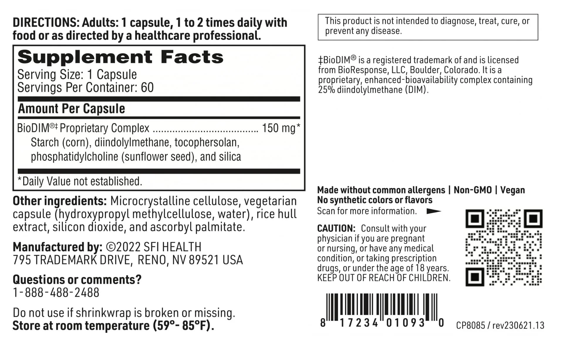 BioDIM 150mg DIM Supplement – Klaire Labs | Healthy Estrogen Metabolism | Dairy & Gluten-Free (60 Capsules) - Image 4