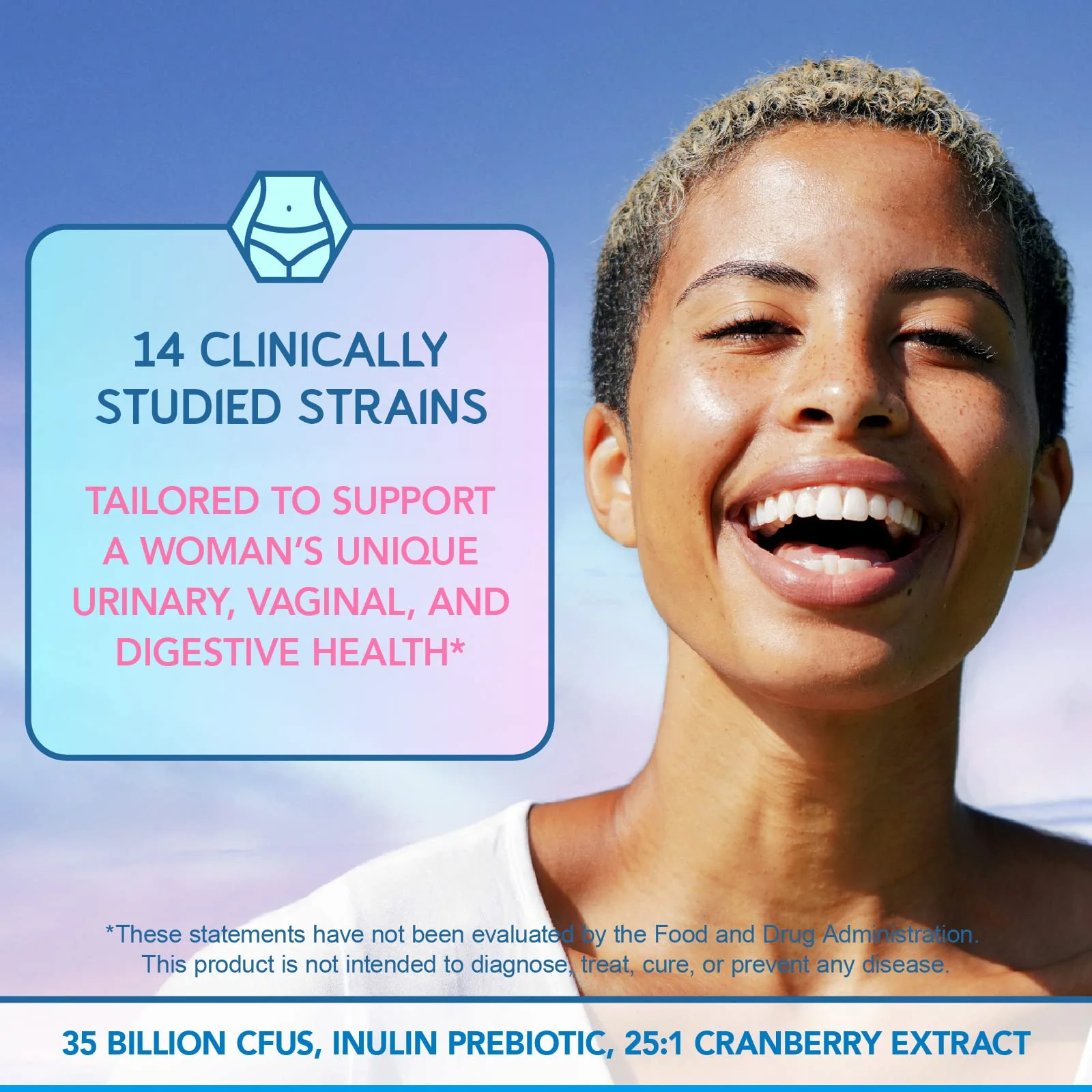 BioEmblem Beauty Probiotics for Women – 35B CFU, 14 Strains, Biotin & Collagen, 90 Caps - Image 4
