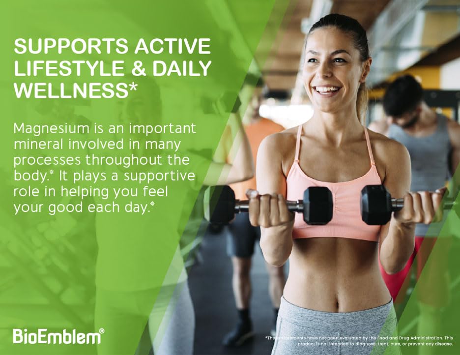 BioEmblem Triple Magnesium Complex - 300mg Mg Glycinate, Malate & Citrate | Vegan, Non-GMO | 90 Capsules - Image 5