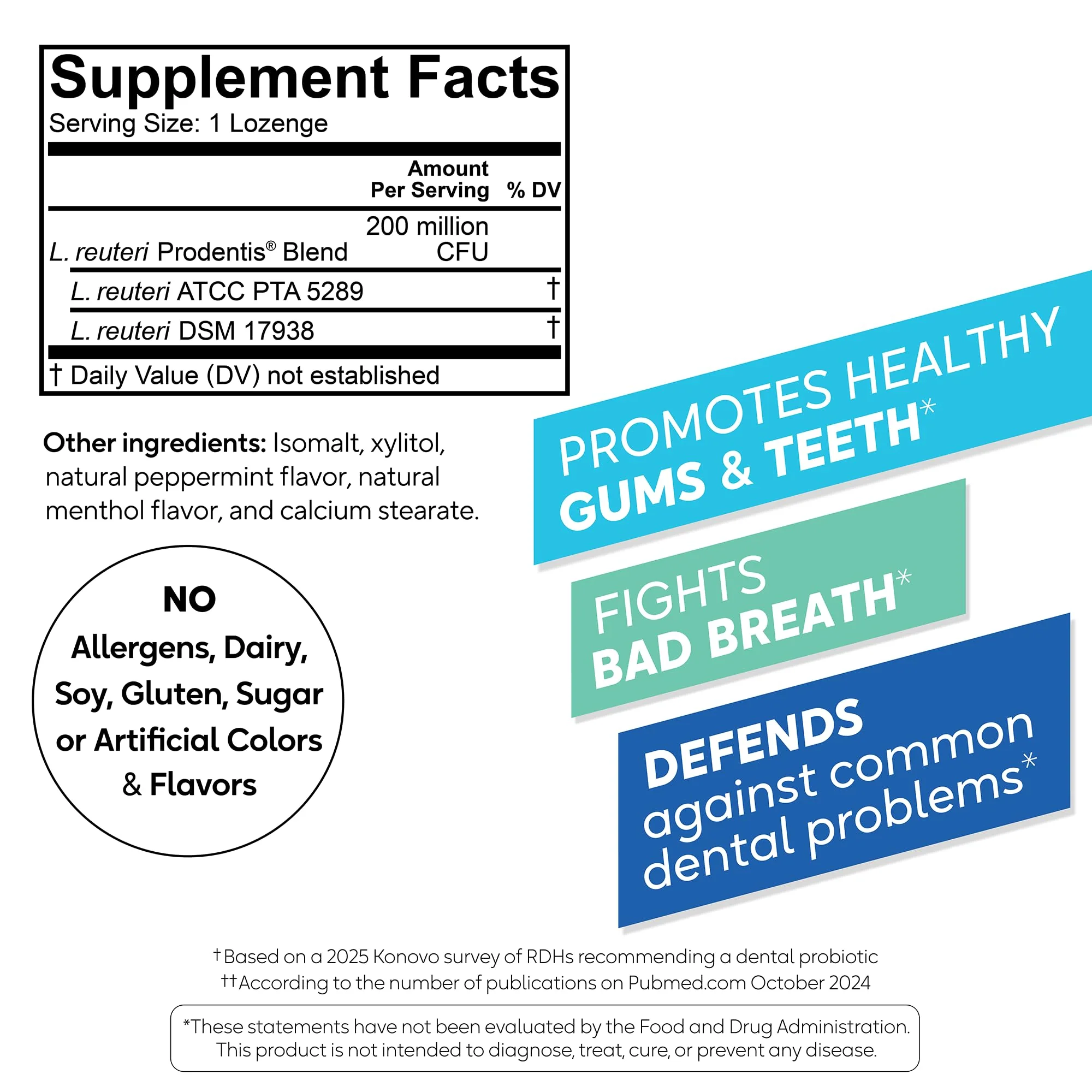 BioGaia Prodentis 3-Pack | Dental Probiotic Lozenges for Healthy Gums & Teeth | Mint Flavor | 90 Day Supply - Image 16