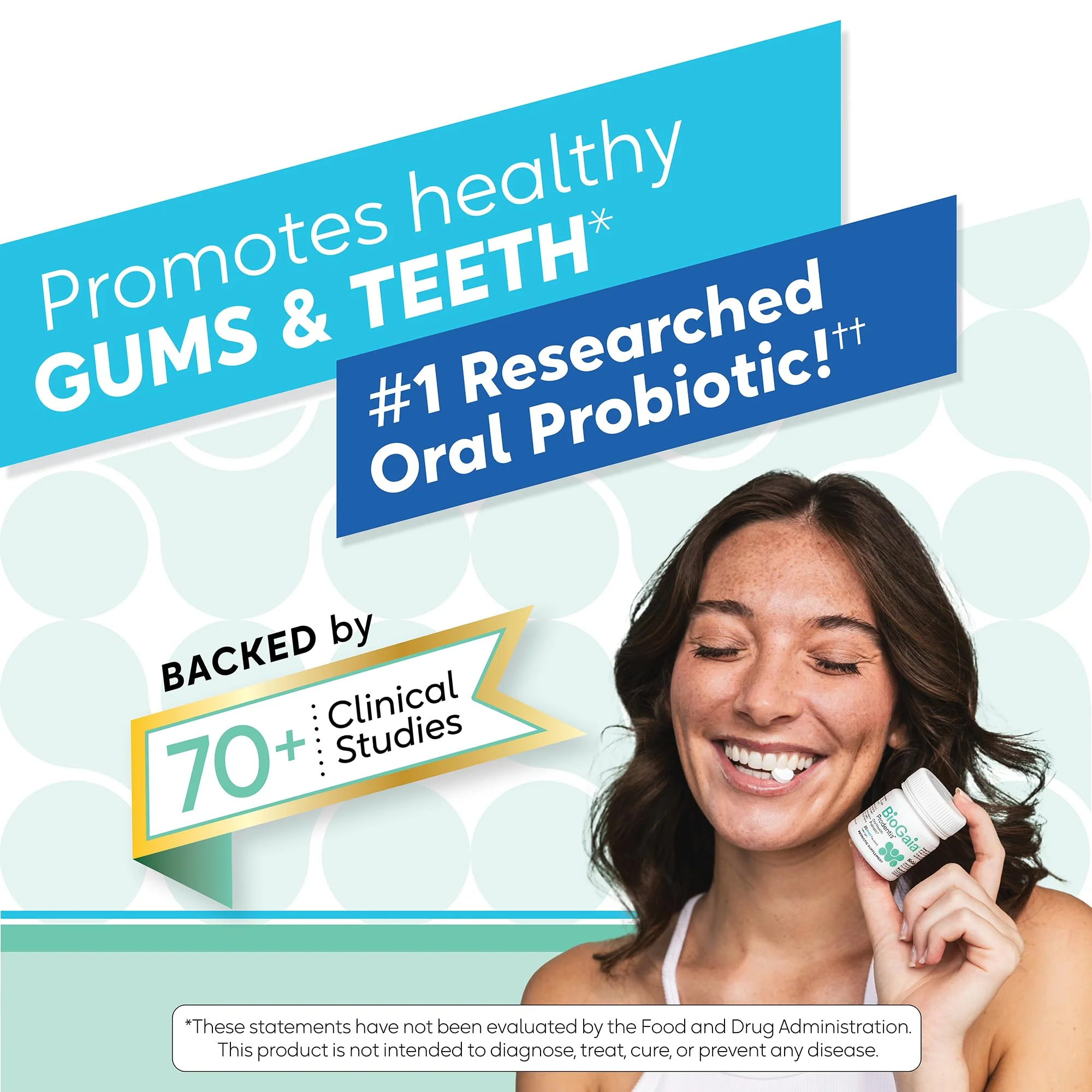BioGaia Prodentis 3-Pack | Dental Probiotic Lozenges for Healthy Gums & Teeth | Mint Flavor | 90 Day Supply - Image 3