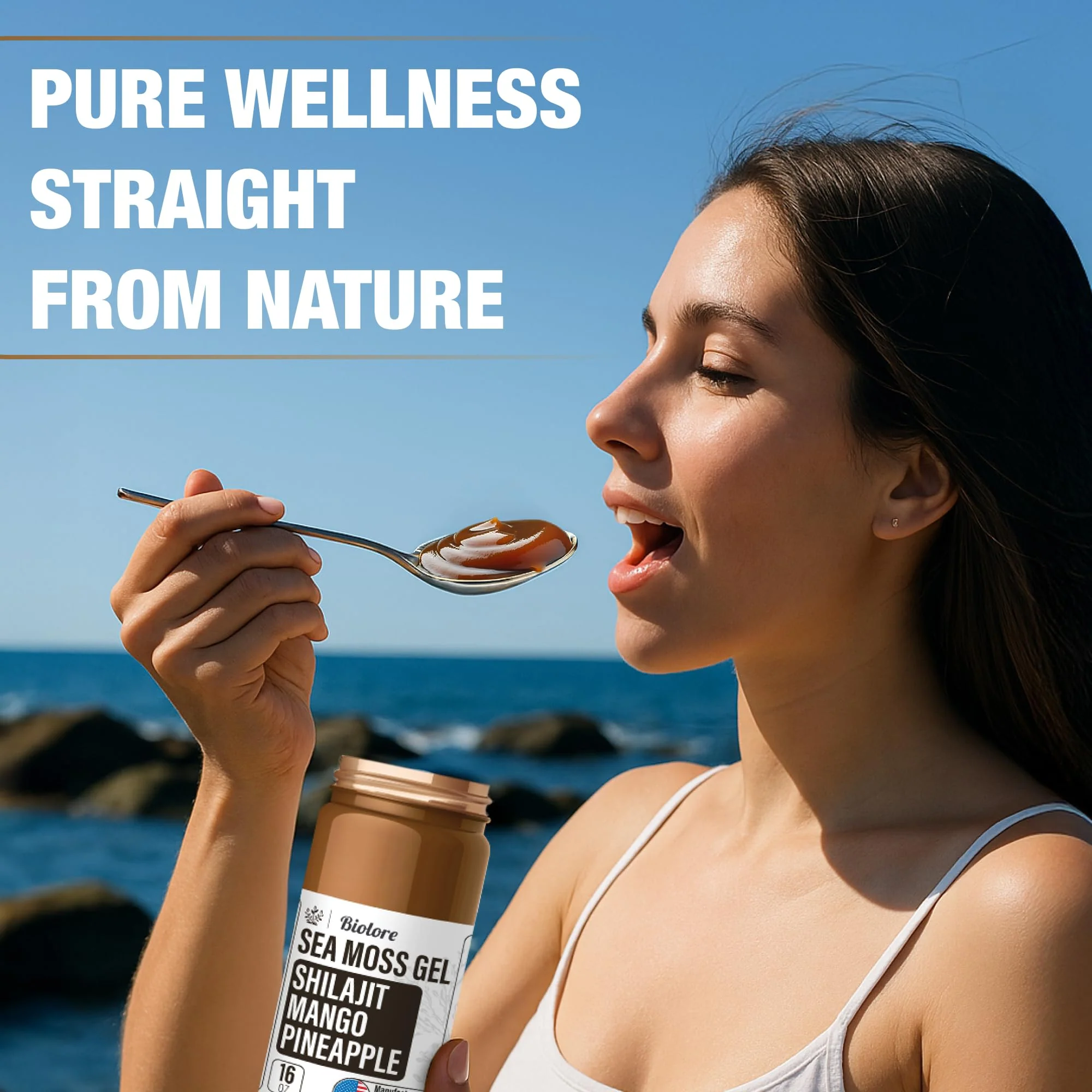 Biolore Sea Moss Gel with Shilajit – Mango Pineapple, 16 oz (Vegan, Gluten-Free) - Image 4