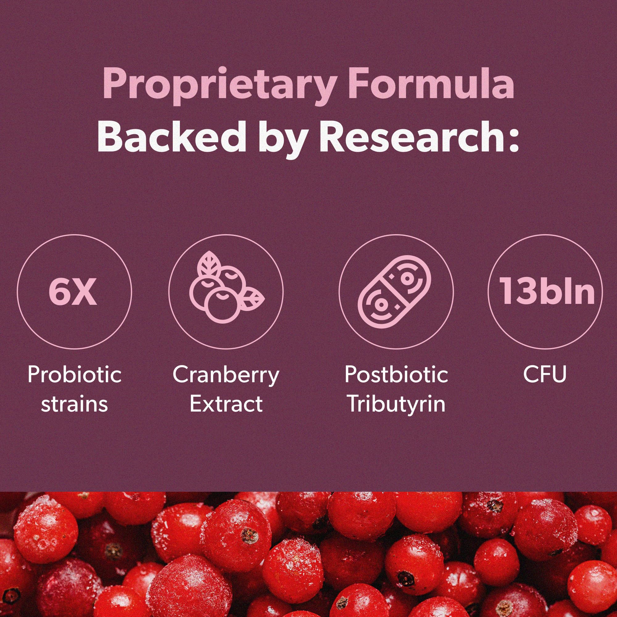 BIOMA Feminine Health Synbiotic – Probiotics, Cranberry & Tributyrin for Vaginal pH, Urinary & Digestive Support | 60 Capsules - Image 7