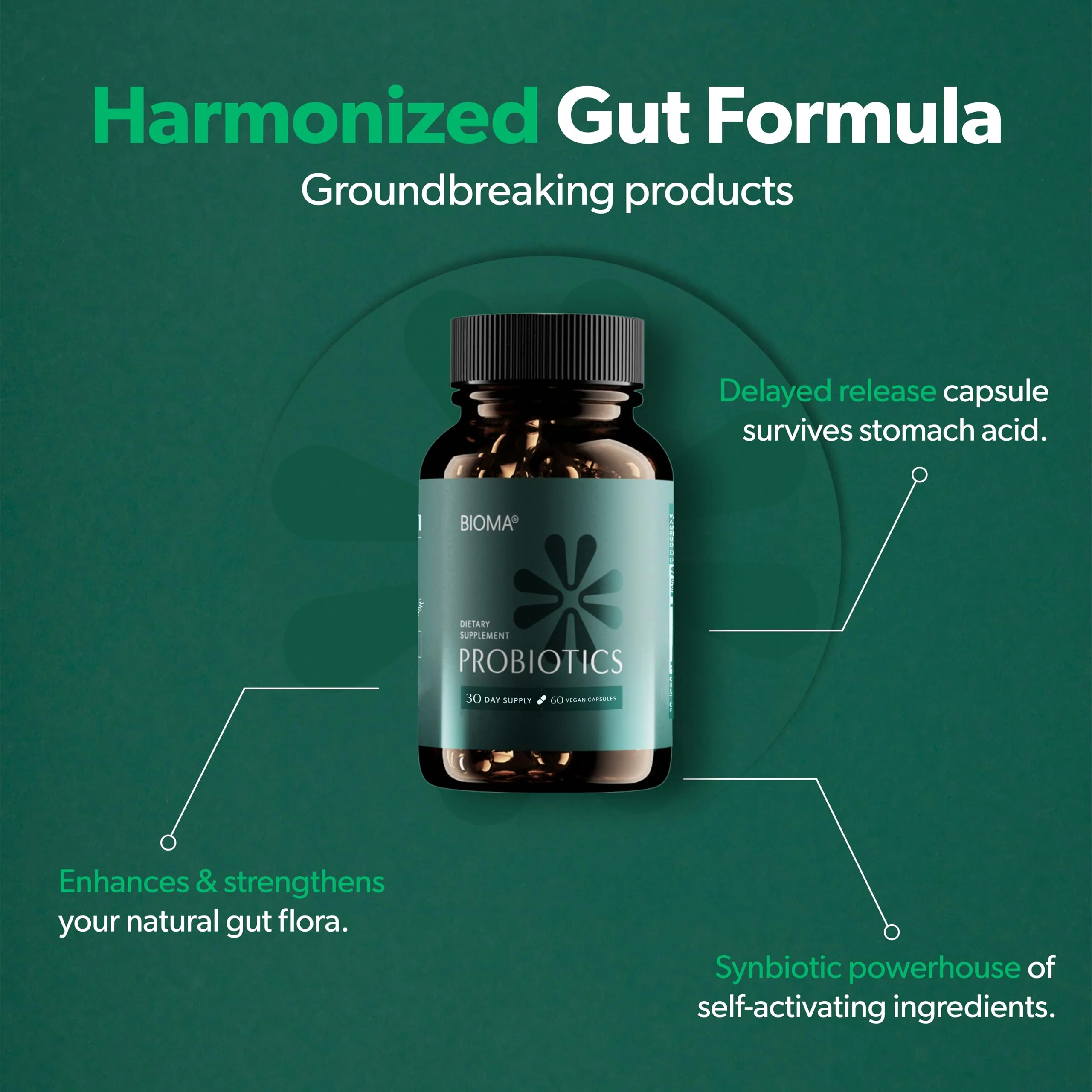 BIOMA Probiotics | Digestive Health & Gut Support | Vegan & Gluten Free - Image 3