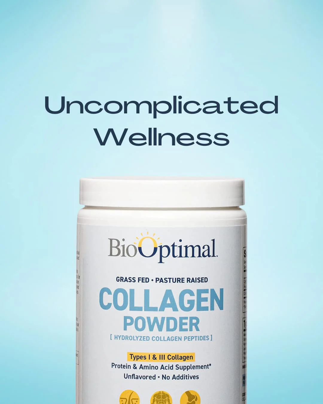 BioOptimal Collagen Peptides Powder – Grass-Fed, Pasture-Raised Hydrolyzed Protein Supplement for Skin, Hair & Nails – Non-GMO, Zero Sugar | 30 Servings - Image 2