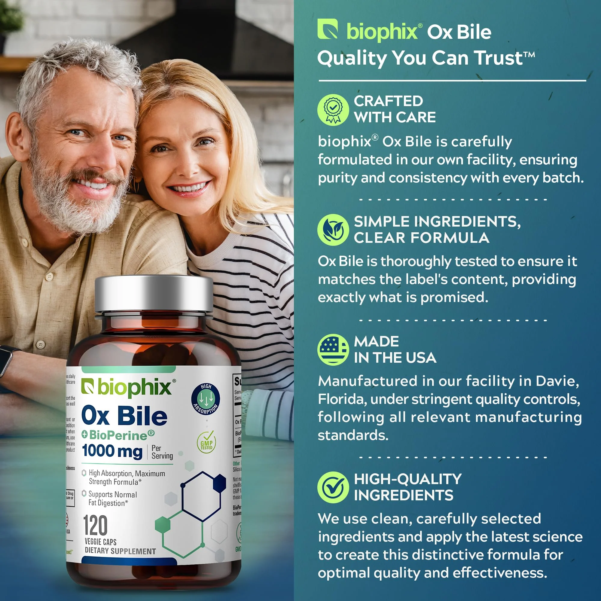 Biophix Ox Bile 1000 mg with BioPerine | 120 Veggie Capsules - Pack of 2 - Image 6