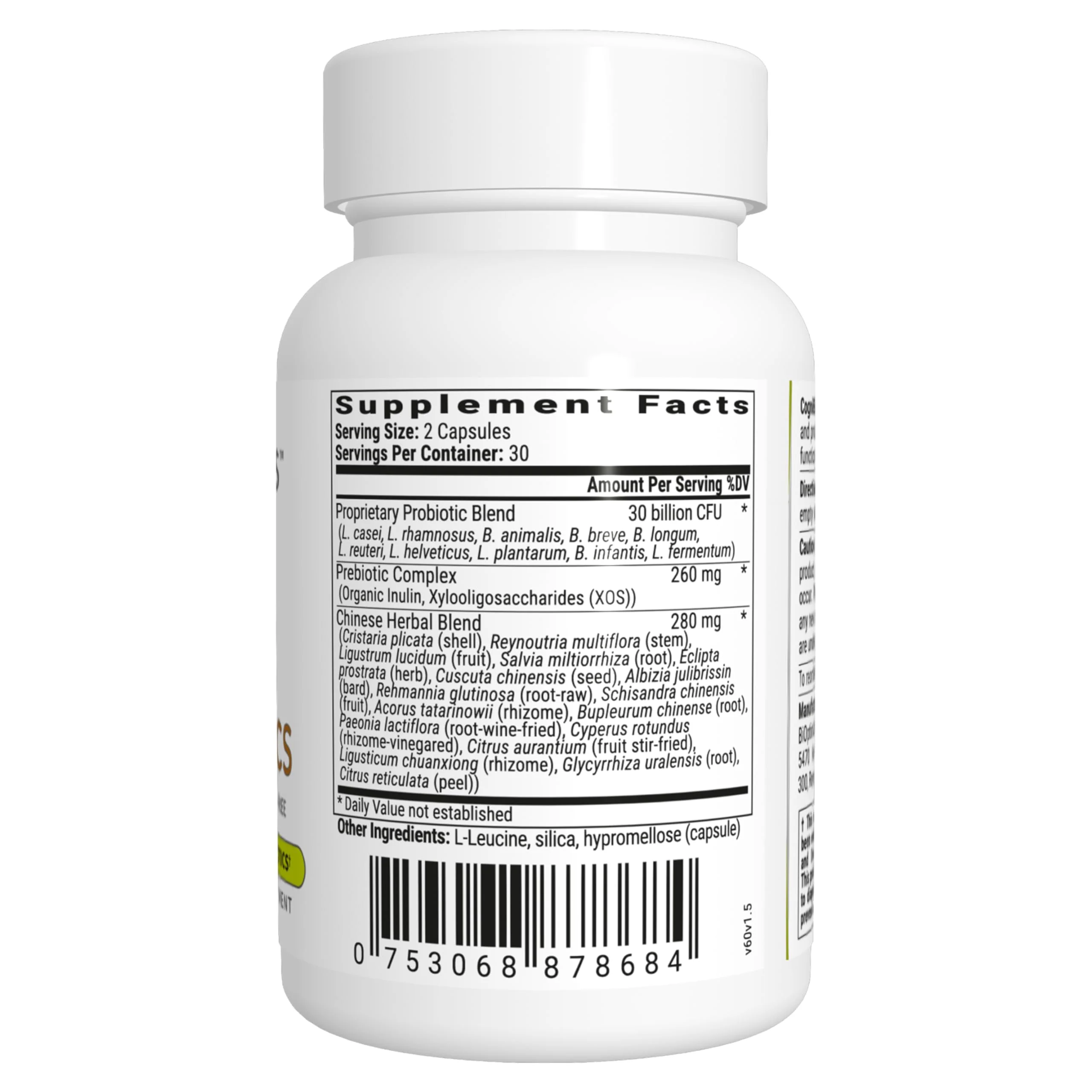 BIOptimizers Cognibiotics Probiotic Brain Supplement – Mood, Focus, Memory, Clarity | 60 Capsules - Image 2