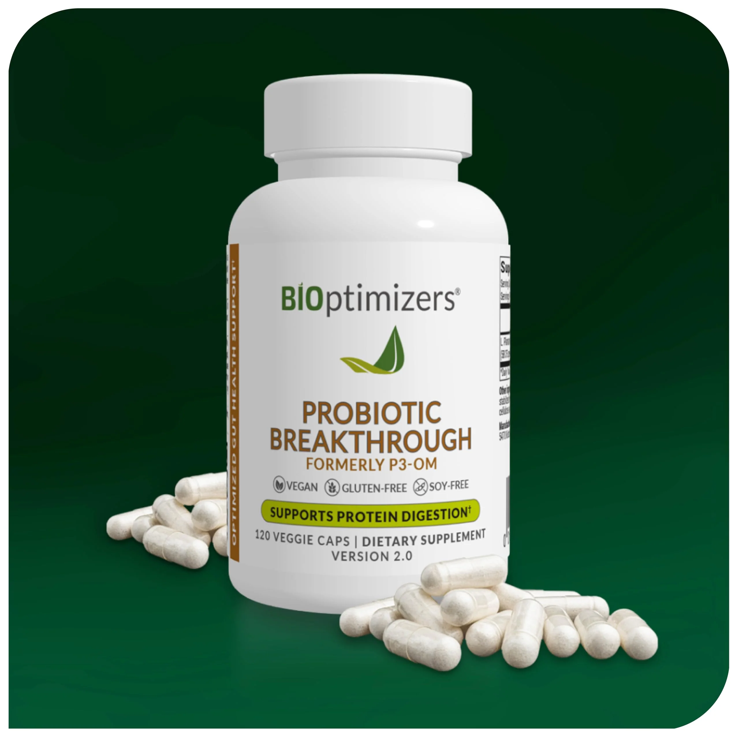 BIOptimizers Probiotic Breakthrough – Lactobacillus Plantarum OM Probiotics & Prebiotics for Gut Health, Digestion & Immunity – 120 Vegan Capsules - Image 9
