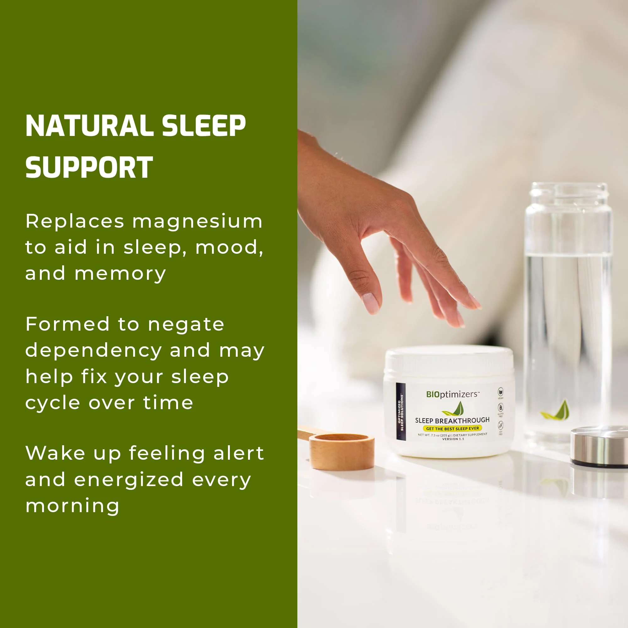 BIOptimizers Sleep Breakthrough – Melatonin-Free Deep Sleep (Vegan, Magnesium & Zinc) – Tropical Dreams - Image 4
