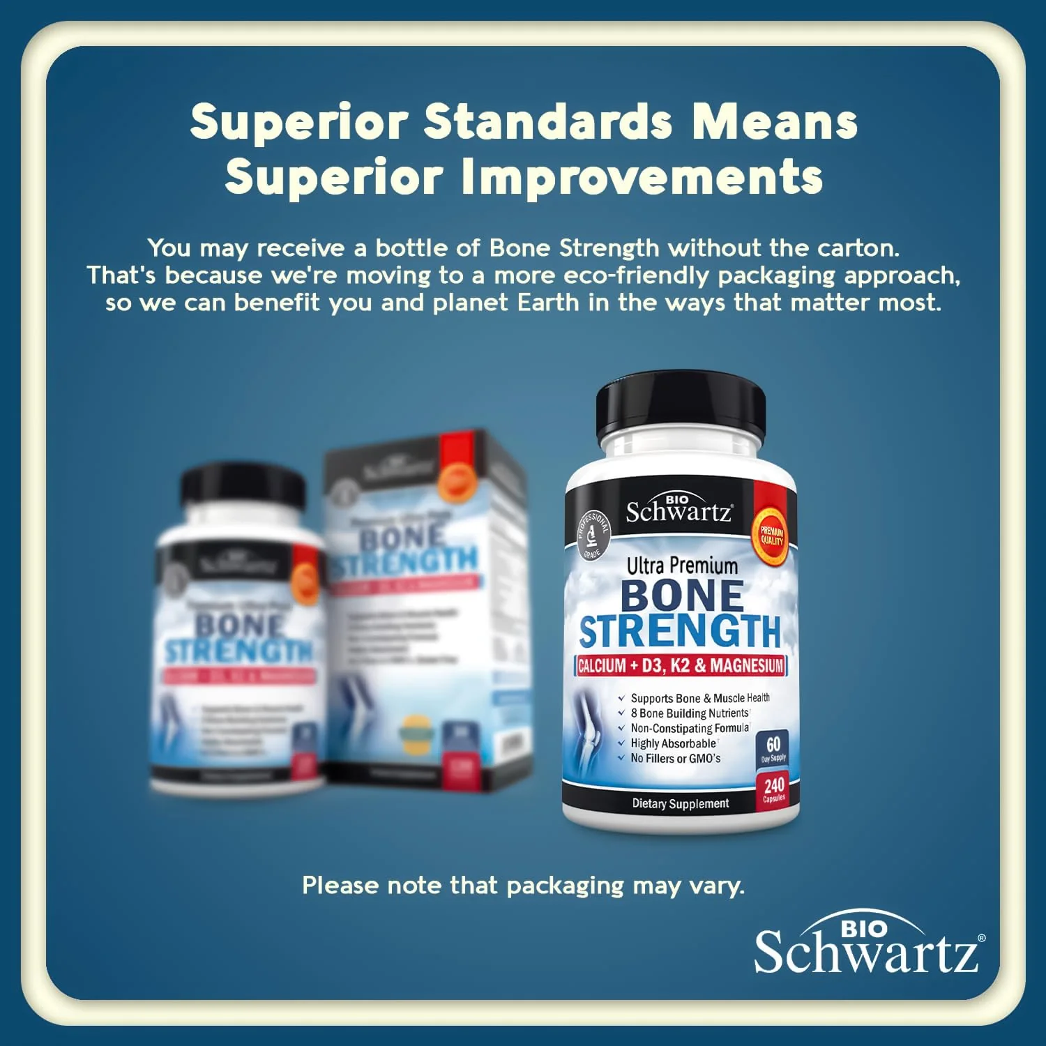 BioSchwartz Bone Strength – Gentle 9-in-1 Calcium Mg Zn D3 K2 for Women & Men - Image 2