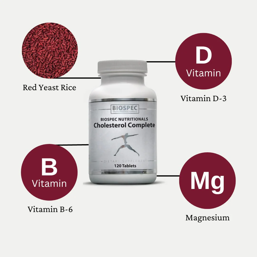 BIOSPEC NUTRITIONALS Cholesterol Complete - Natural Cholesterol & Heart Health Support (Red Yeast Rice, CO-Q-10, Hawthorn, Magnesium) 240 Tablets - Image 13