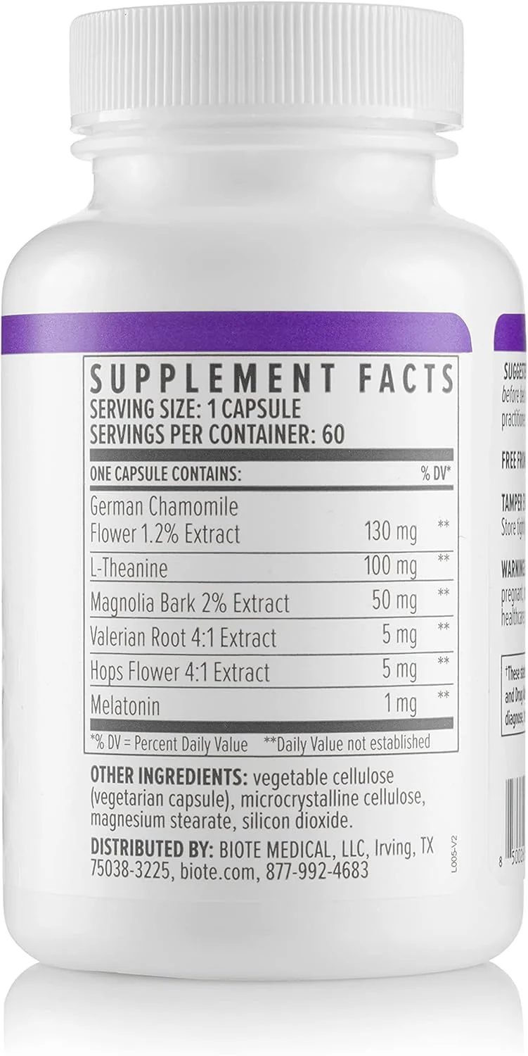 Biote Nutraceuticals Best Night's Sleep - Restfulness and Awake Refreshed (60 Capsules) - Image 10
