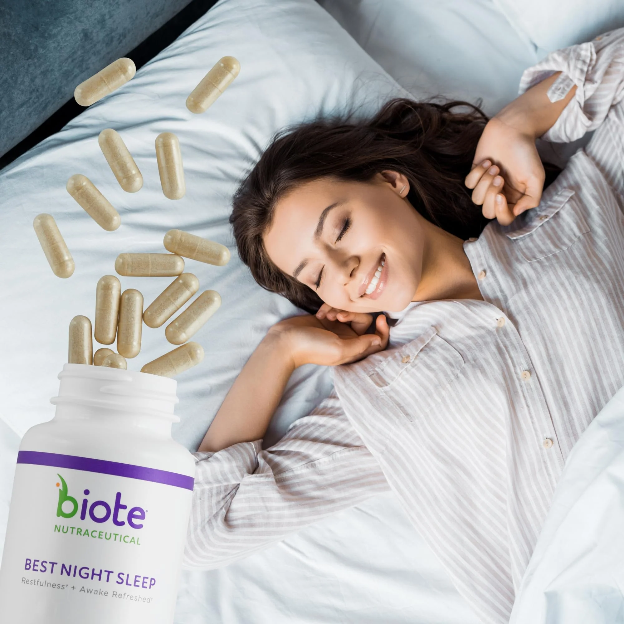 Biote Nutraceuticals Best Night's Sleep - Restfulness and Awake Refreshed (60 Capsules) - Image 12