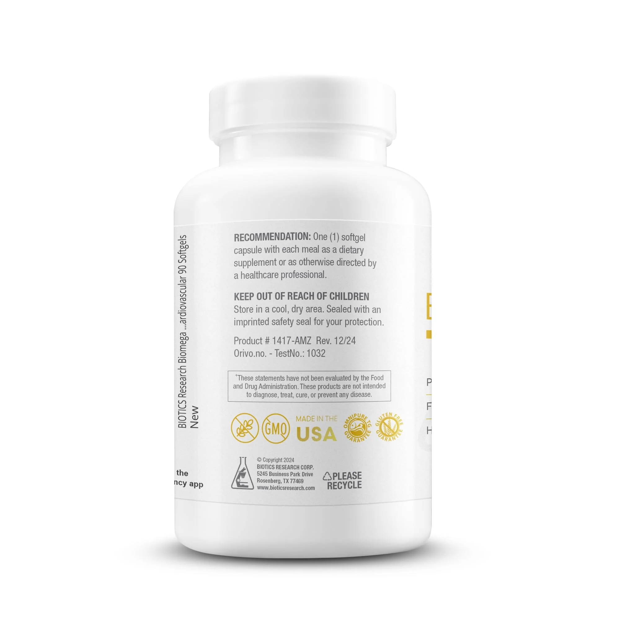 Biotics Research Biomega-1000 Omega-3 Fish Oil – EPA 529 mg / DHA 353 mg | 1000 mg per Serving, 90 Softgels - Image 7