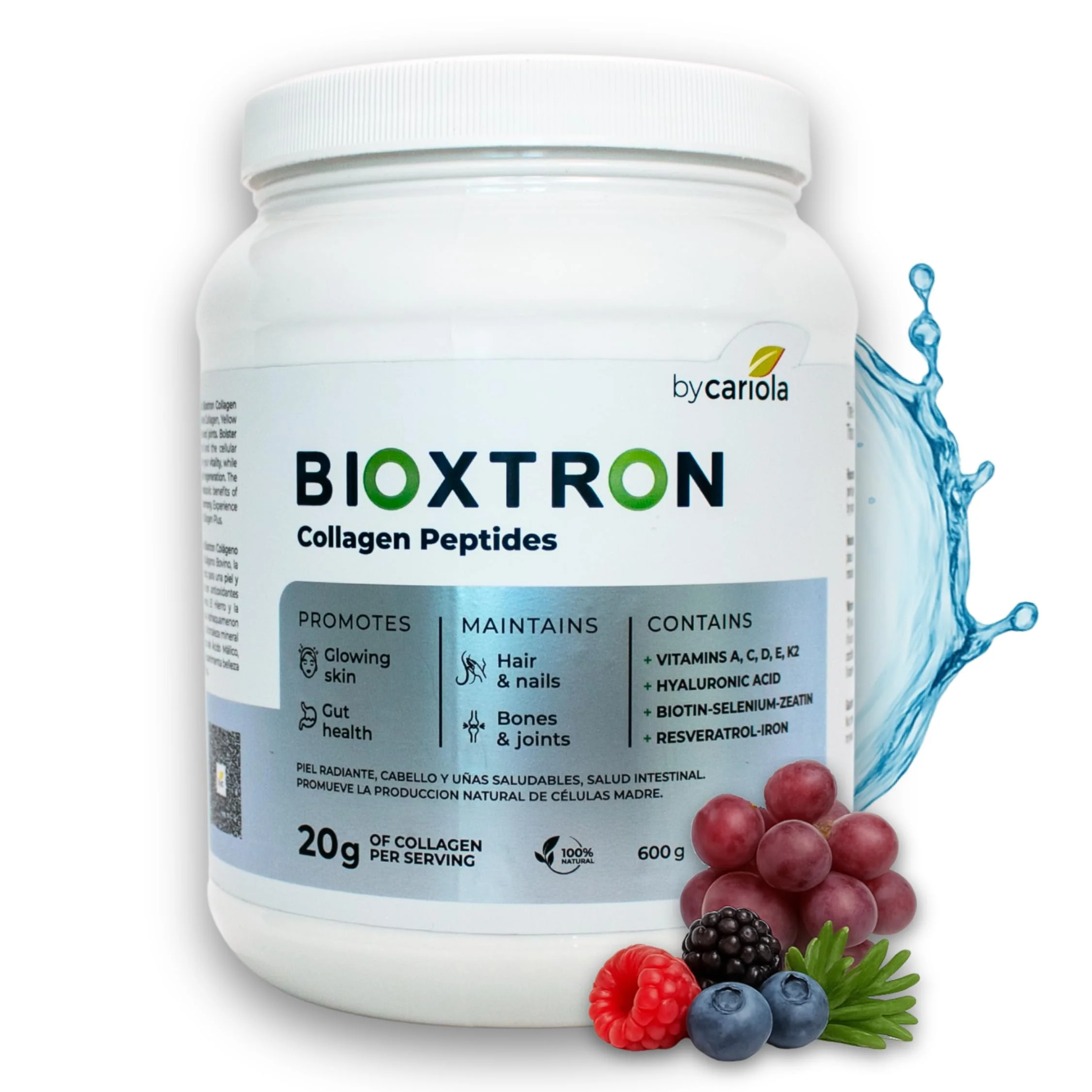Bioxtron Collagen Peptides Powder – Unflavored Type I Bovine, 600g (30 Servings) with Hyaluronic Acid & Biotin - Image 10