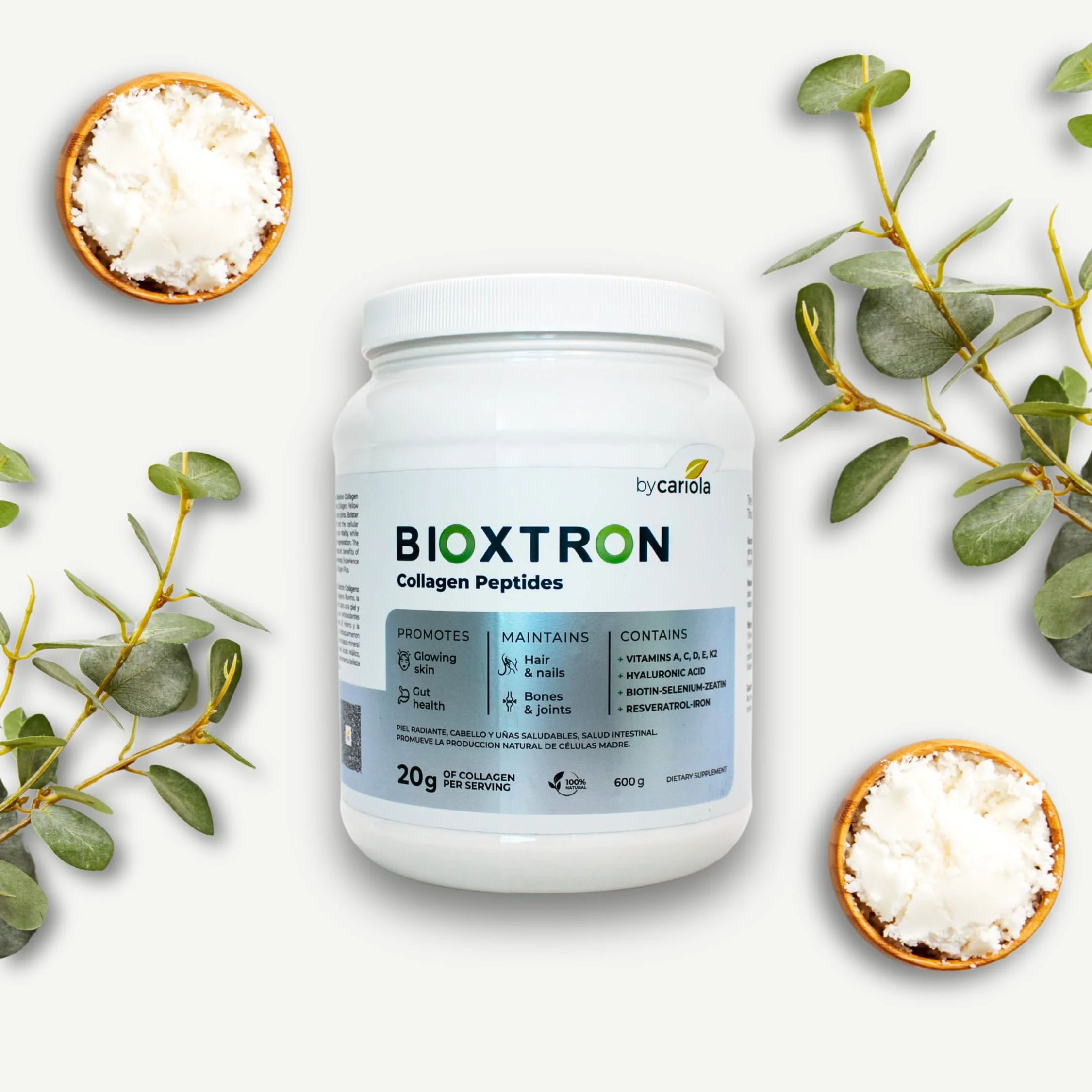 Bioxtron Collagen Peptides Powder – Unflavored Type I Bovine, 600g (30 Servings) with Hyaluronic Acid & Biotin - Image 16