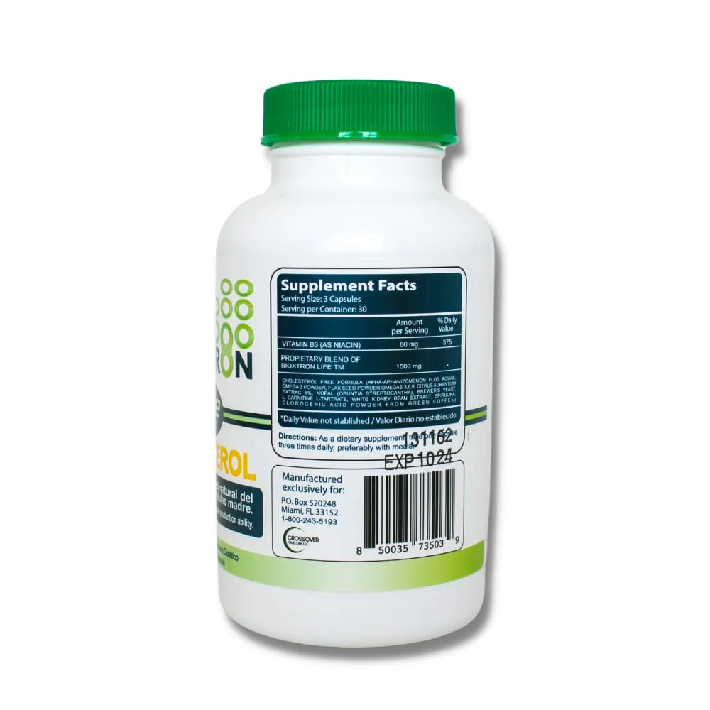 Bioxtron Life Cholesterol Support — Natural AFA Stem Cell Supplement | Immune & Joint Health | 90 Caps - Image 2