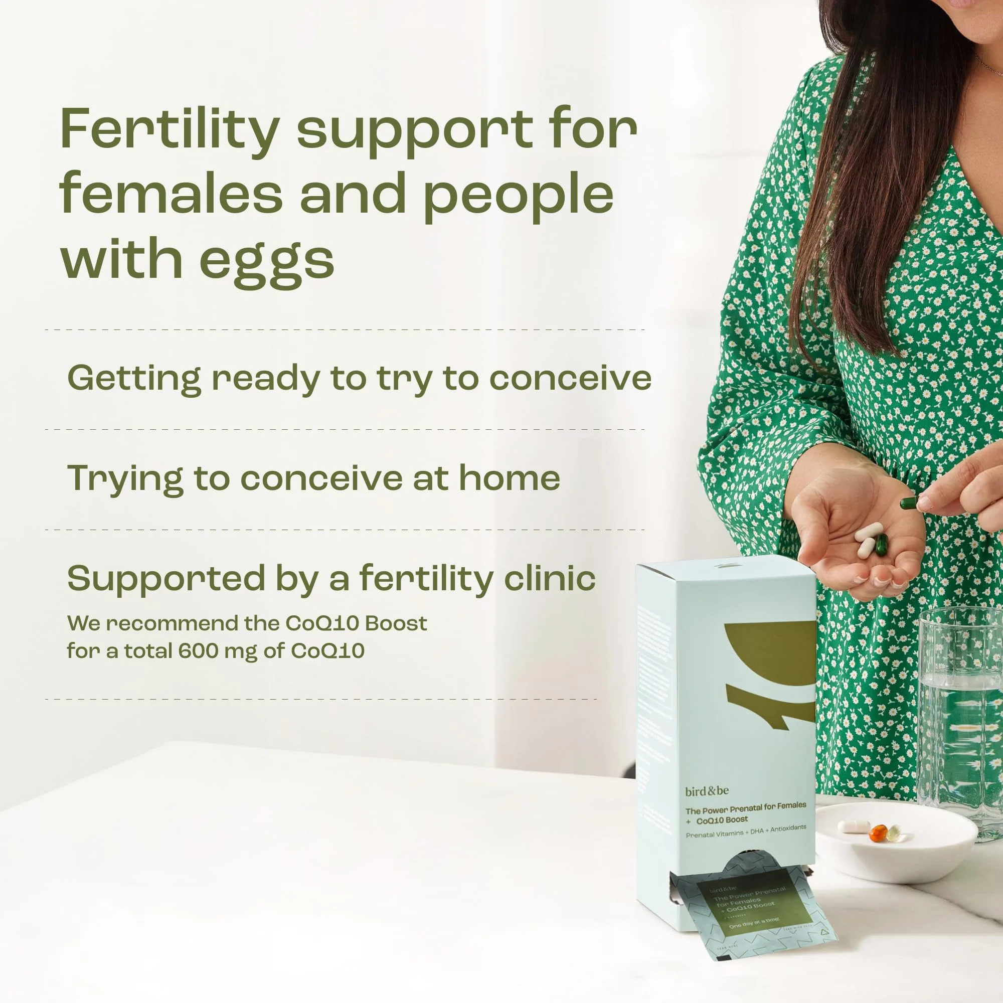 bird&be The Power Prenatal for Females with CoQ10 Boost | Preconception & Prenatal Multivitamin - Image 2