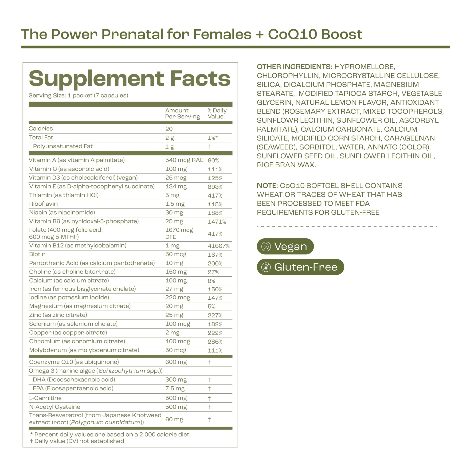 bird&be The Power Prenatal for Females with CoQ10 Boost | Preconception & Prenatal Multivitamin - Image 7