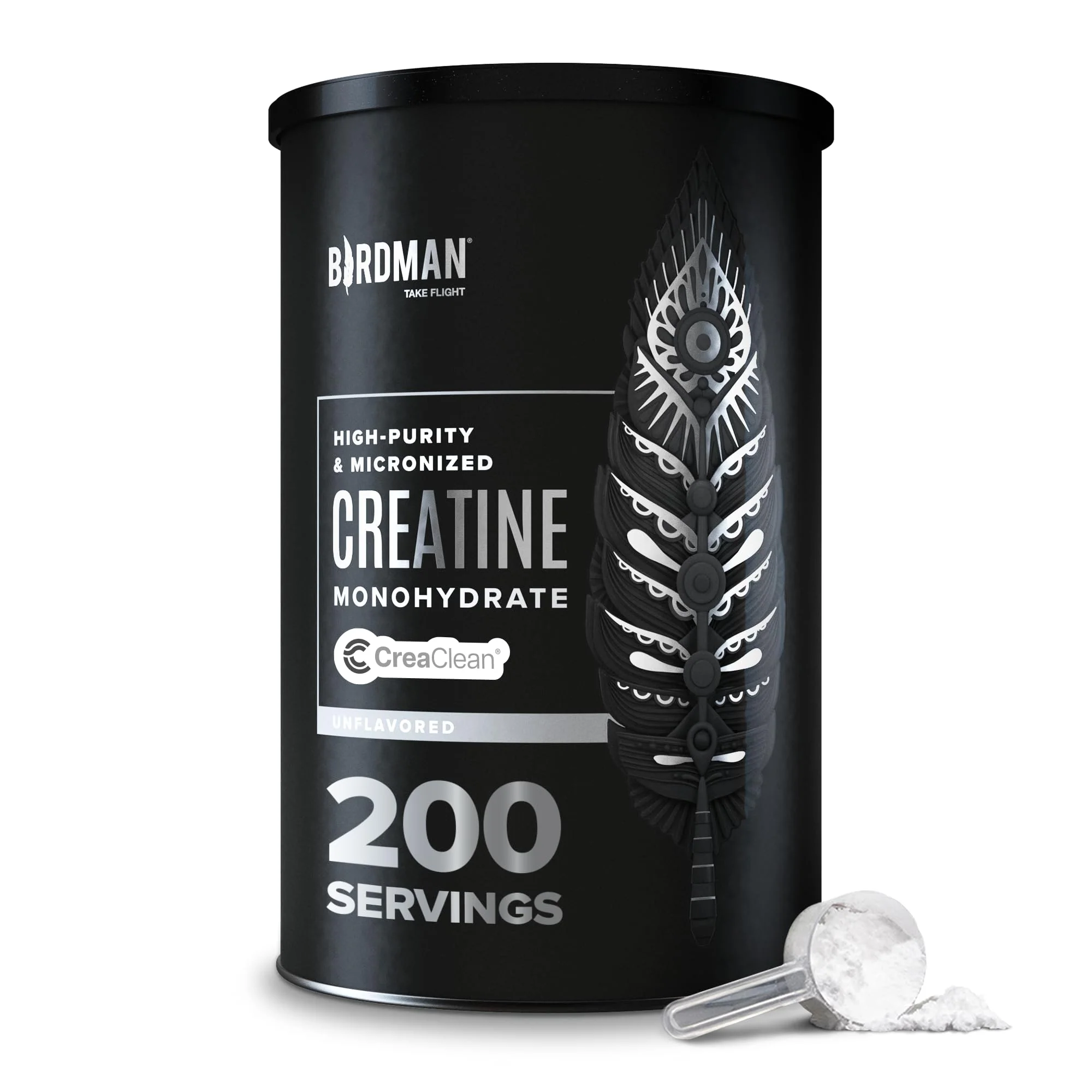 BIRDMAN Micronized Creatine Monohydrate Powder – 200 Servings (5 g Each) | Vegan, Gluten Free, Sugar Free