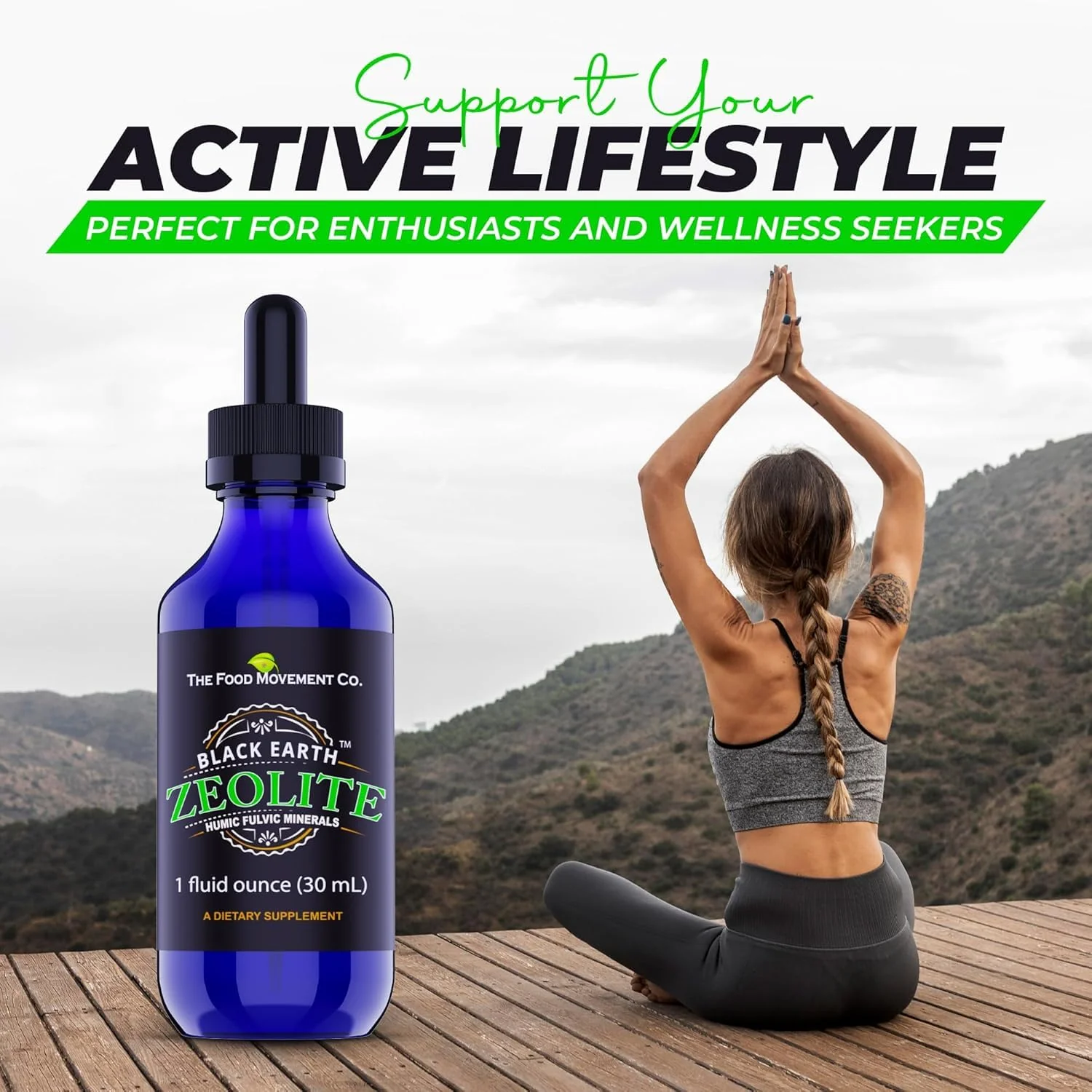 Black Earth Zeolite with Fulvic Acids & Trace Minerals — Liquid Drops (2 oz) for Detox, Gut Health & Immune Support | THE FOOD MOVEMENT CO. - Image 4