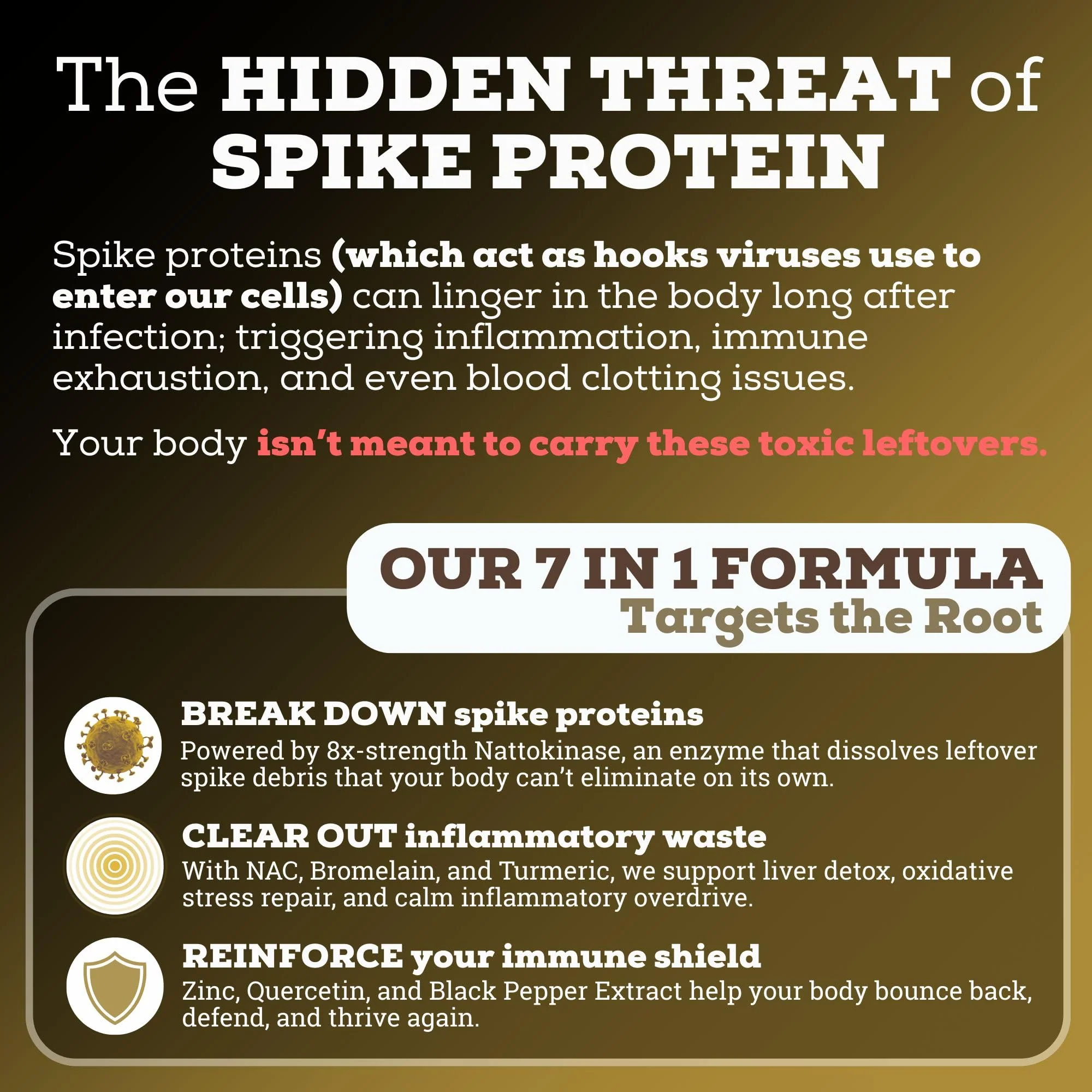 Black Forest The Ultimate Spike Detox: 8X Nattokinase, 7-In-1 Wellness Capsules (NAC, Quercetin, Zinc, Bromelain) - Image 17