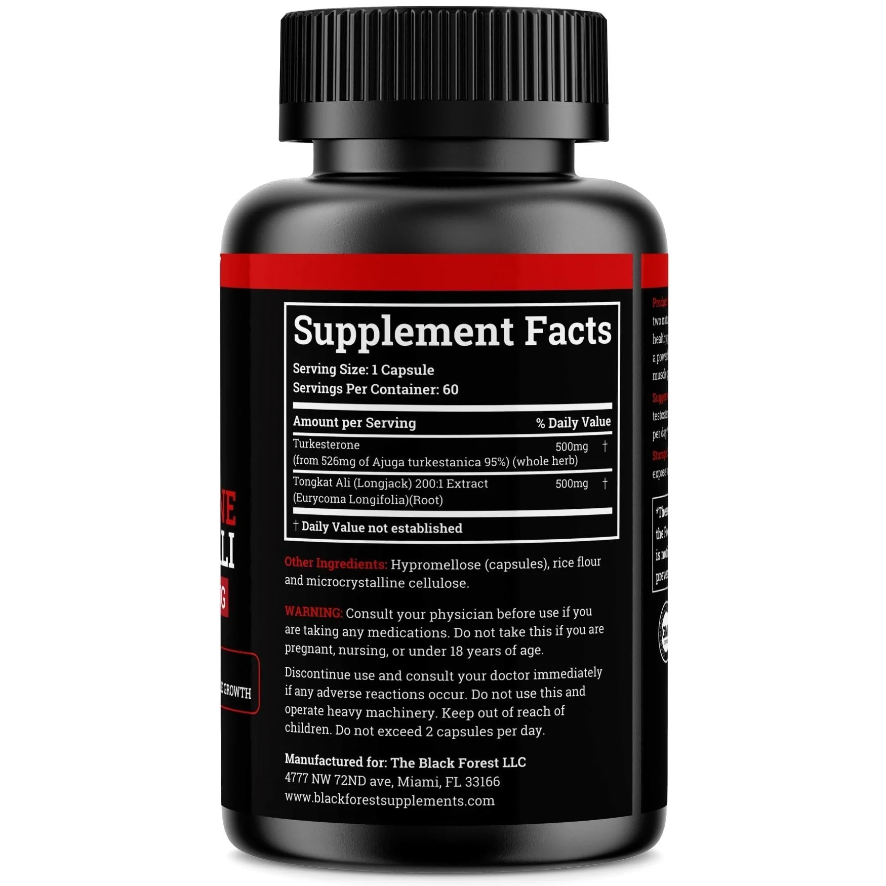 Black Forest Turkesterone Tongkat Ali Supplement 1000mg per Serving | Strength & Energy for Men - Image 11