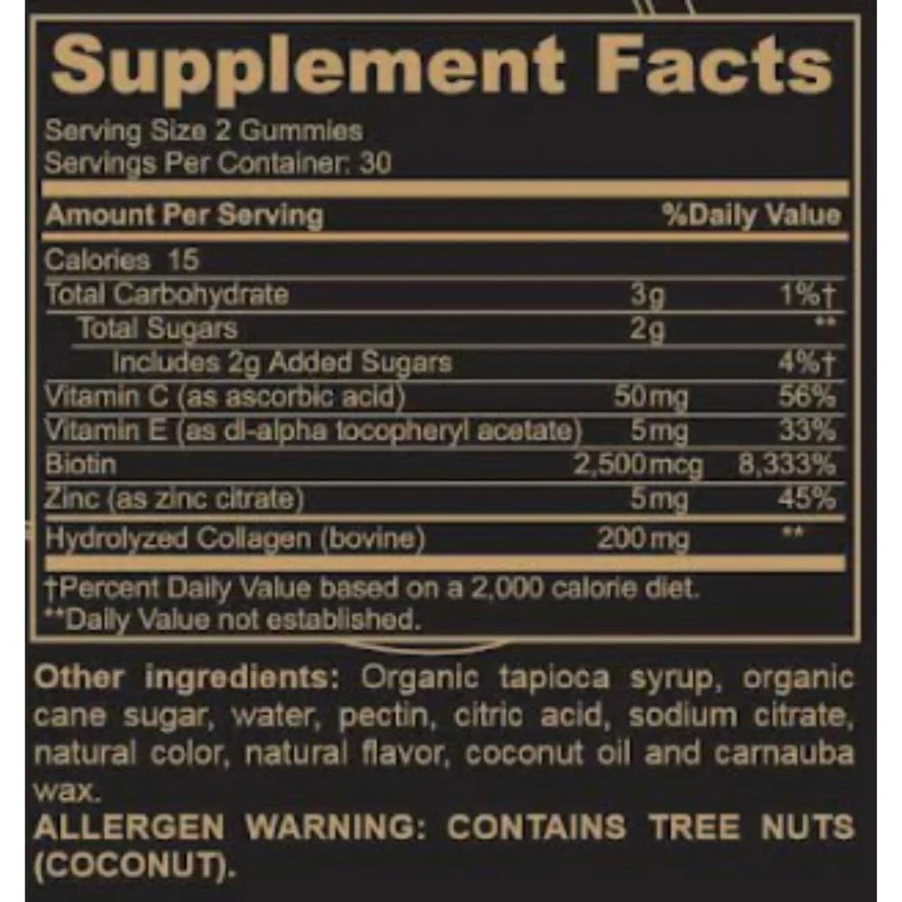 Black Girl Vitamins Collagen Gummies – Hair, Skin & Nails Support | Lemon, 60ct - Image 2