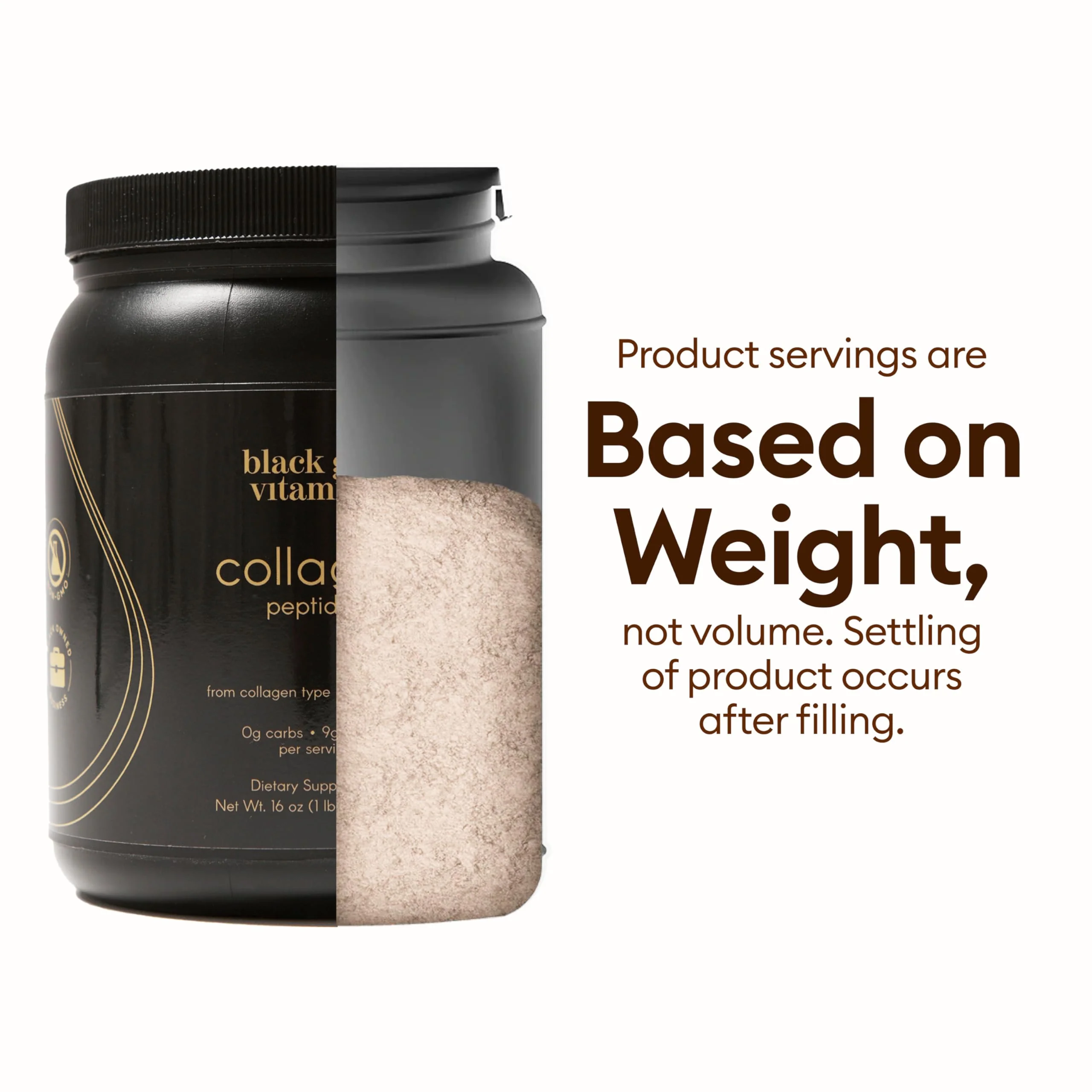 Black Girl Vitamins Collagen Peptides Powder – Unflavoured, Dairy-Free, Gluten-Free (16oz) - Image 2