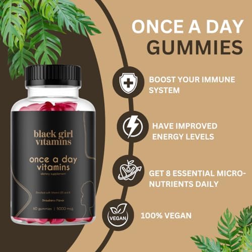 Black Girl Vitamins Once a Day – Women’s Multivitamin Gummies (60 Day, Strawberry, Vegan, Made in USA) - Image 9