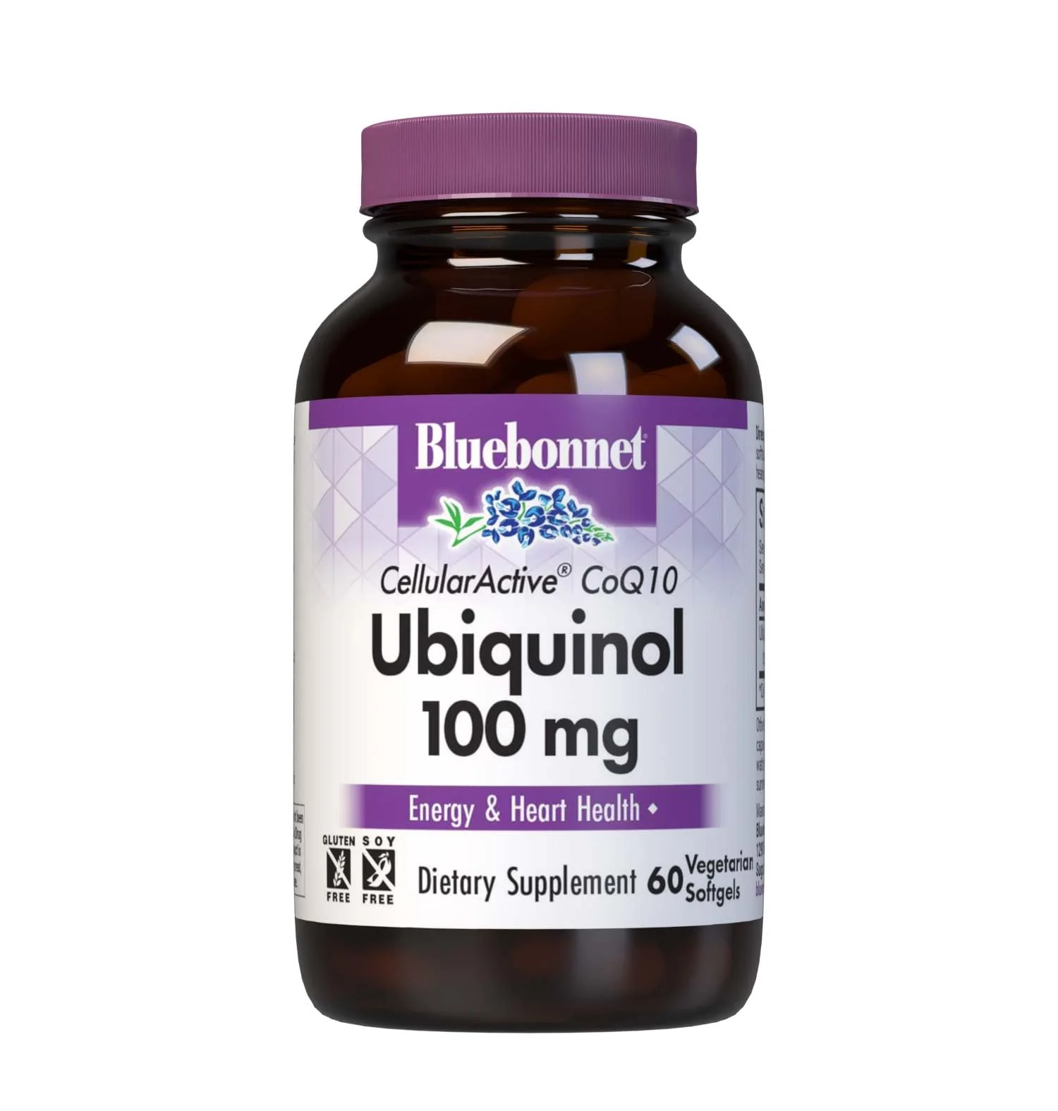 BlueBonnet CellularActive CoQ10 Ubiquinol Vegetarian Softgels 100 mg - Maroon Bottle, 60 Count - Image 8