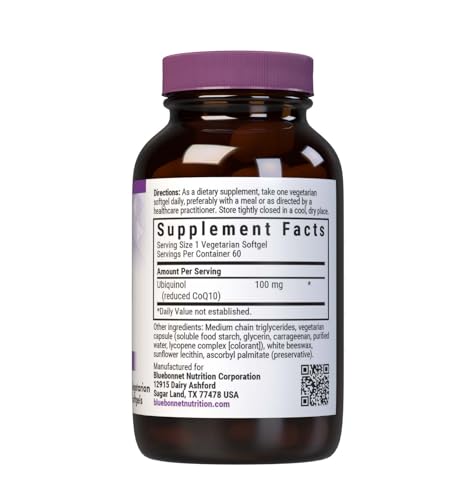 BlueBonnet CellularActive CoQ10 Ubiquinol Vegetarian Softgels 100 mg - Maroon Bottle, 60 Count - Image 9