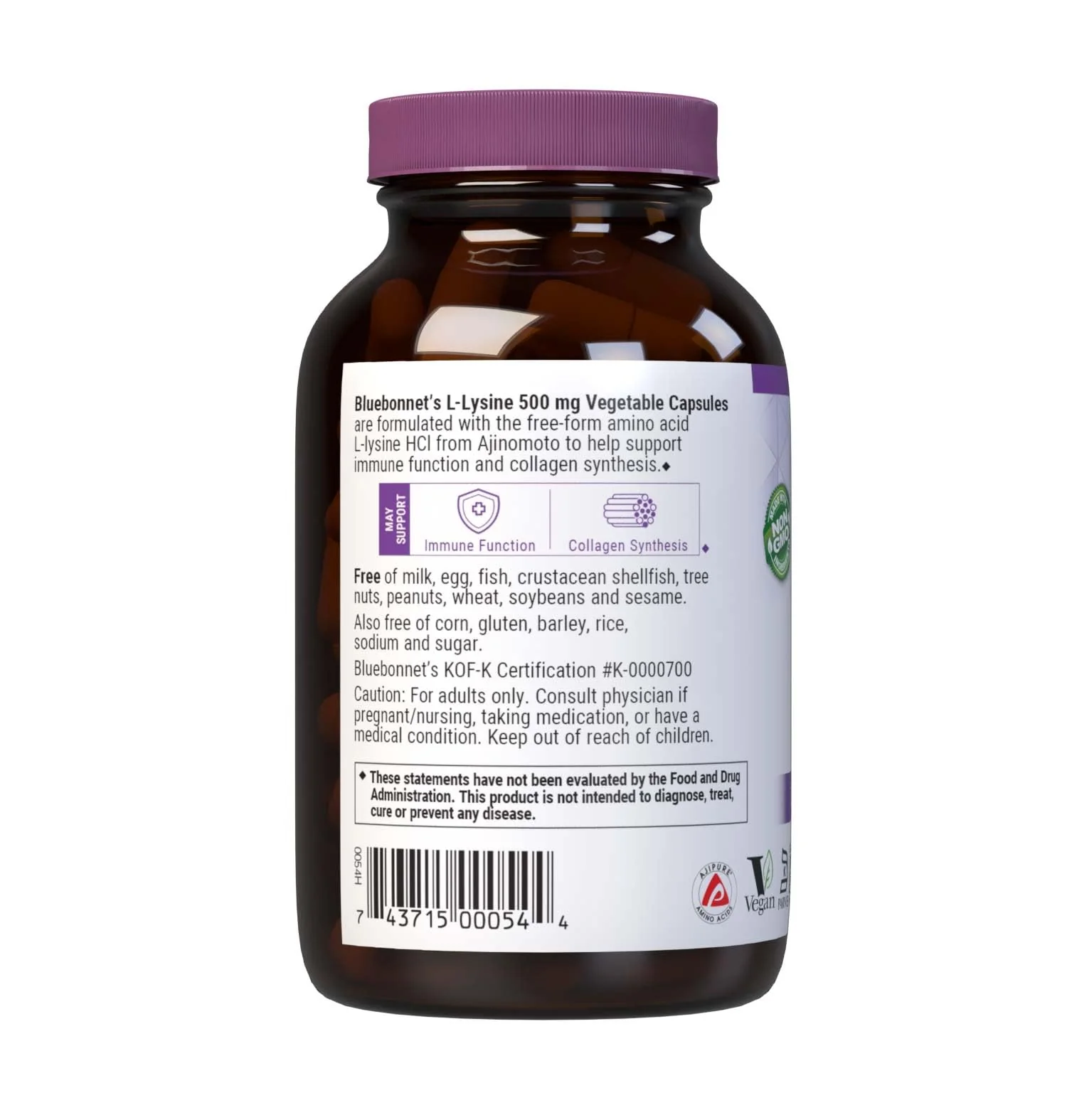 BlueBonnet Nutrition L-Lysine 500mg – Immune Support, 2-Pack, Vegan, Kosher, Soy-Free, Gluten-Free - Image 3