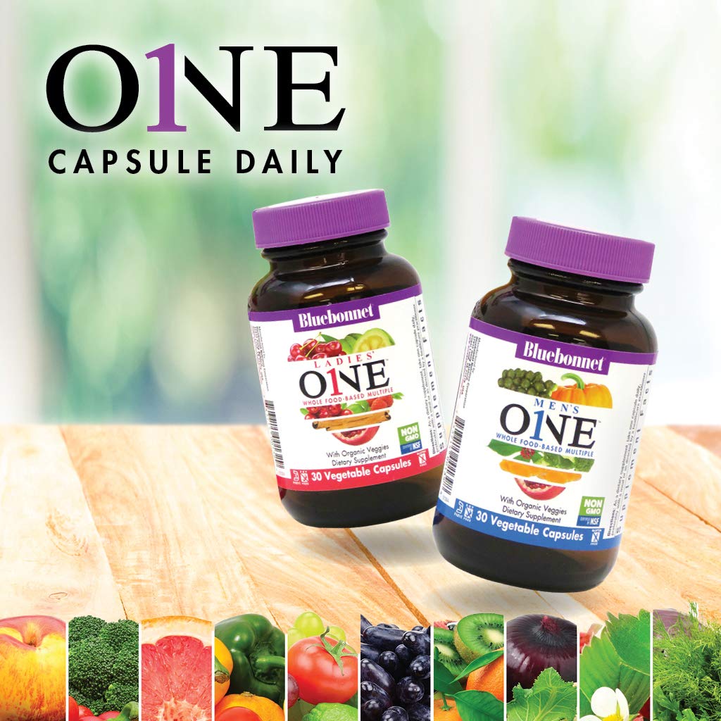 Bluebonnet Nutrition Men’s One Vegetable Capsule – Whole Food Multivitamin (90 Count) | Organic, K2, Non-GMO - Image 5