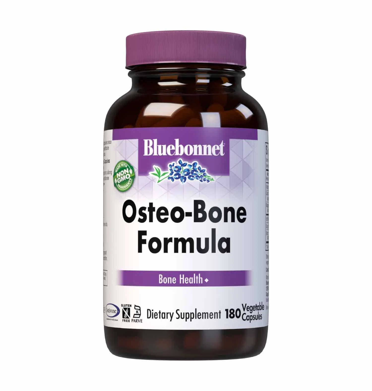BlueBonnet Osteo-Bone Formula Vegetarian Capsules, 180 Count | Bone Health