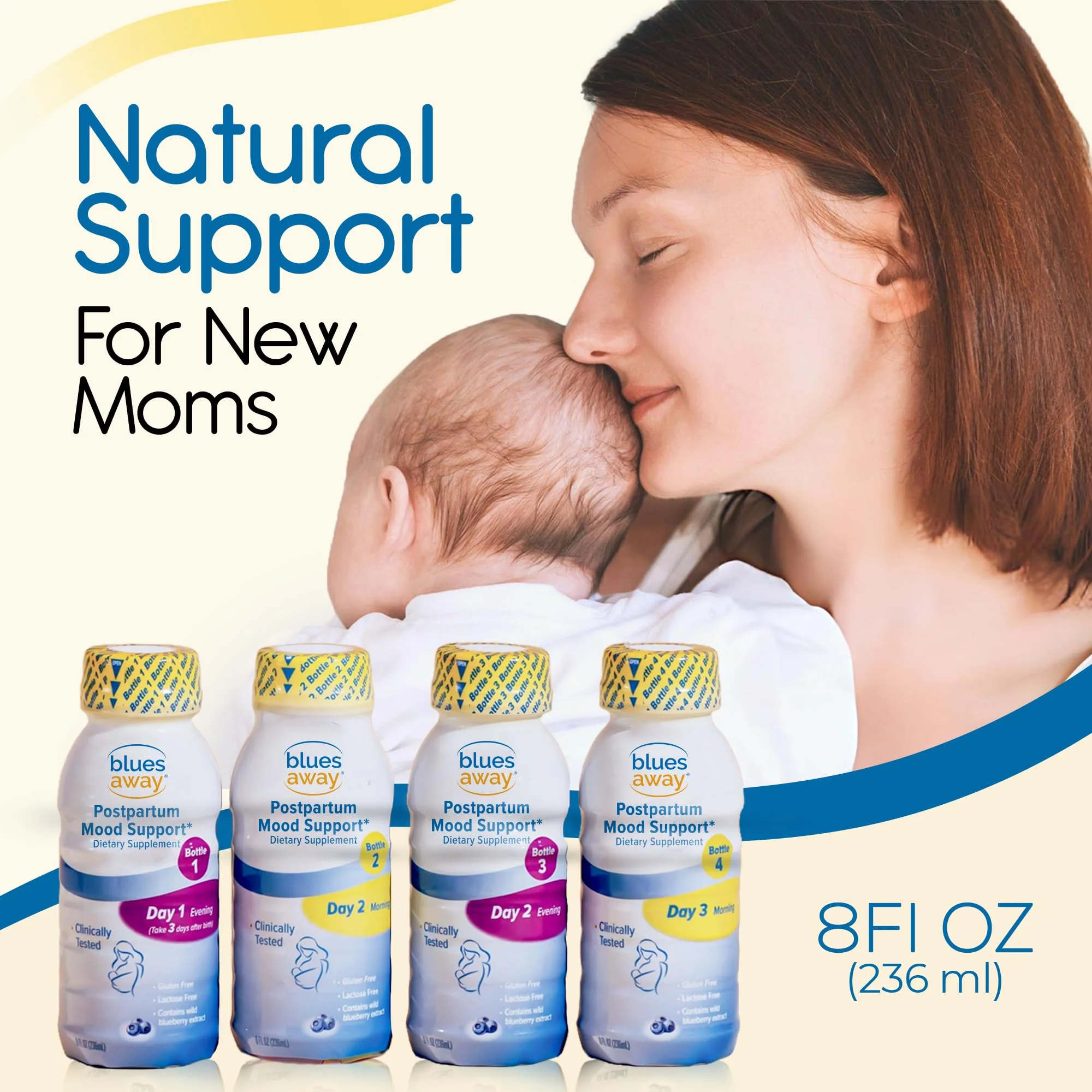 Blues Away Postpartum Mood Support Drink – 3-Day Shake Kit (4 Bottles) - Image 2