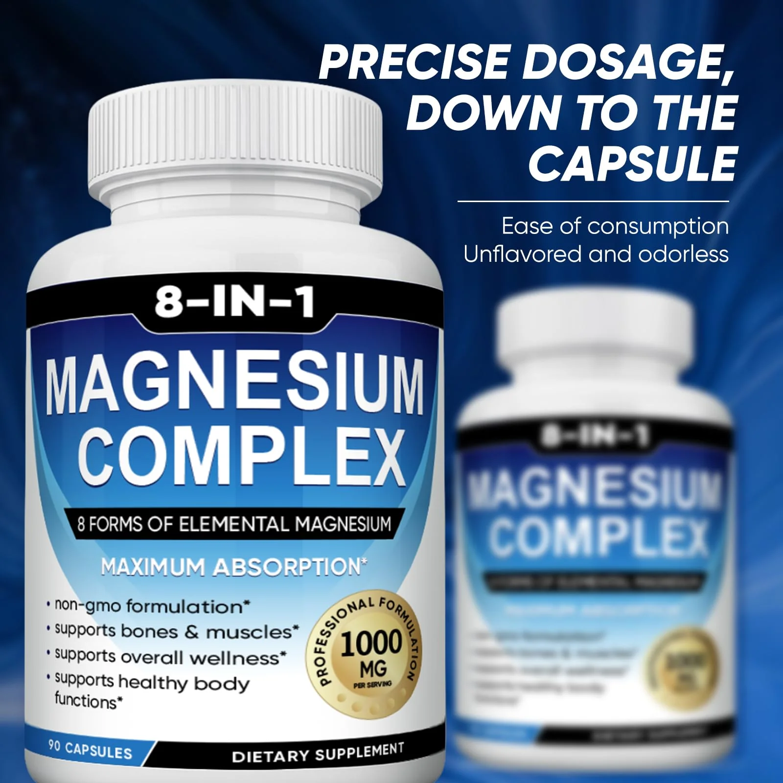 BODUNMSCA Magnesium Complex 8 in 1 – 1000mg for Relaxation, Sleep & Muscle Health | 180 Capsules - Image 10
