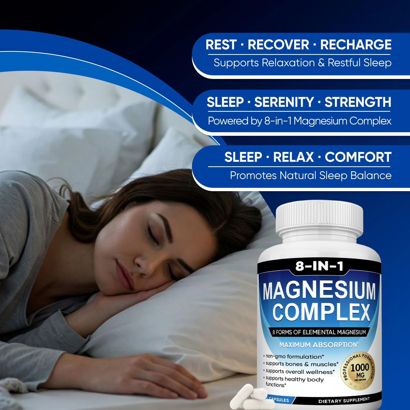 BODUNMSCA Magnesium Complex 8 in 1 – 1000mg for Relaxation, Sleep & Muscle Health | 180 Capsules - Image 13