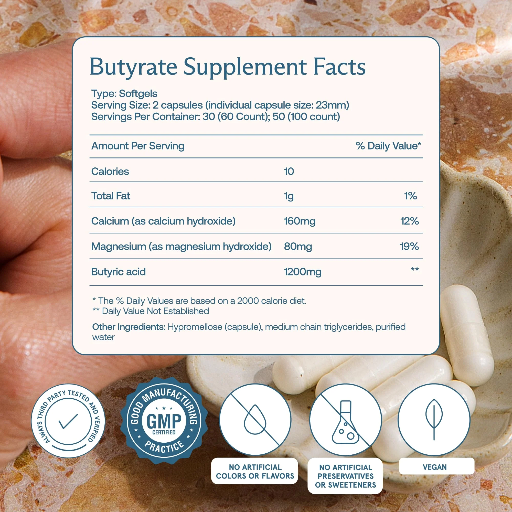 BodyBio Butyrate Postbiotic for Gut Health & Digestive Support | Calcium & Magnesium - Image 9